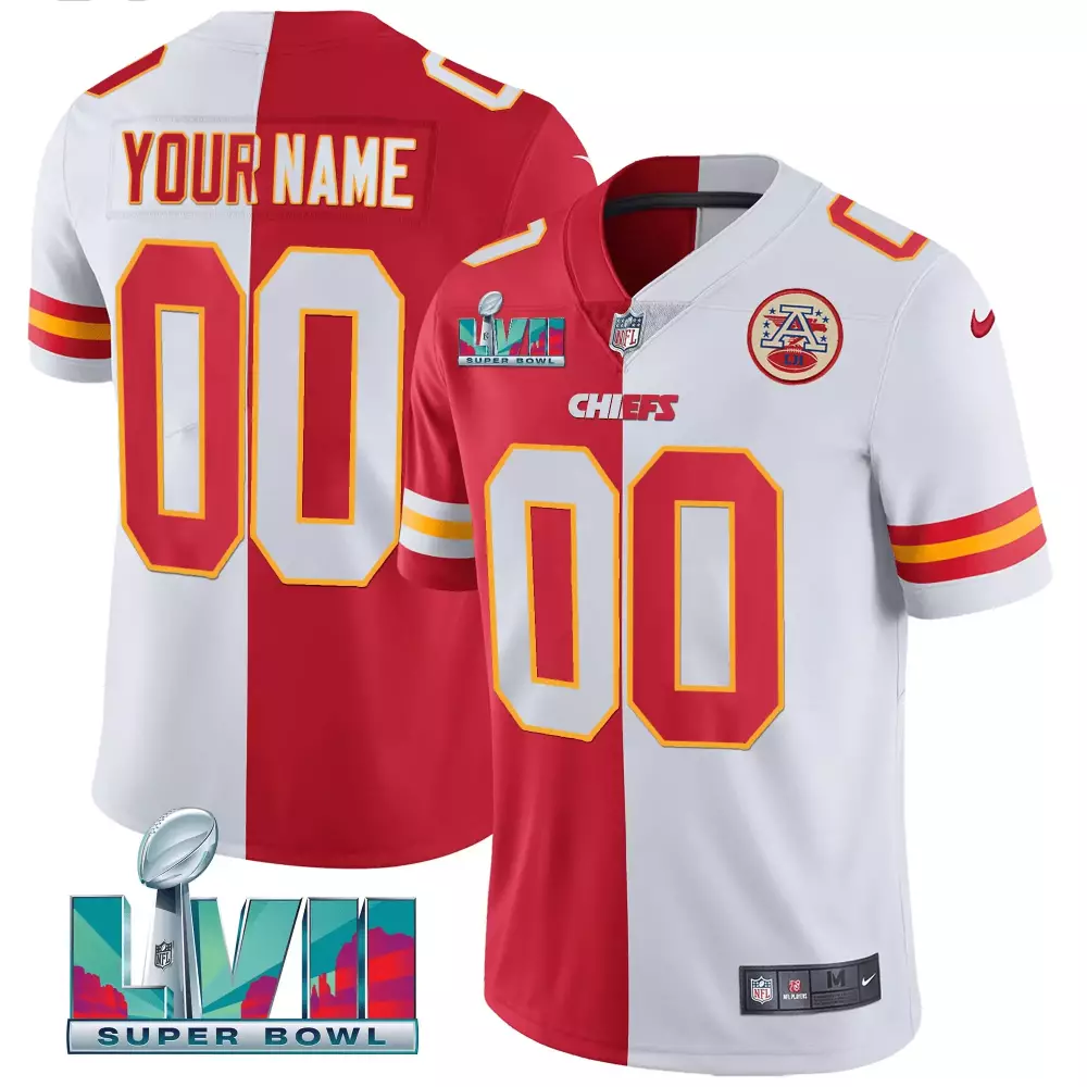 Kansas City Chiefs Super Bowl Custom Jersey All Stitched Red White Men'S Style 2023 Name Patch