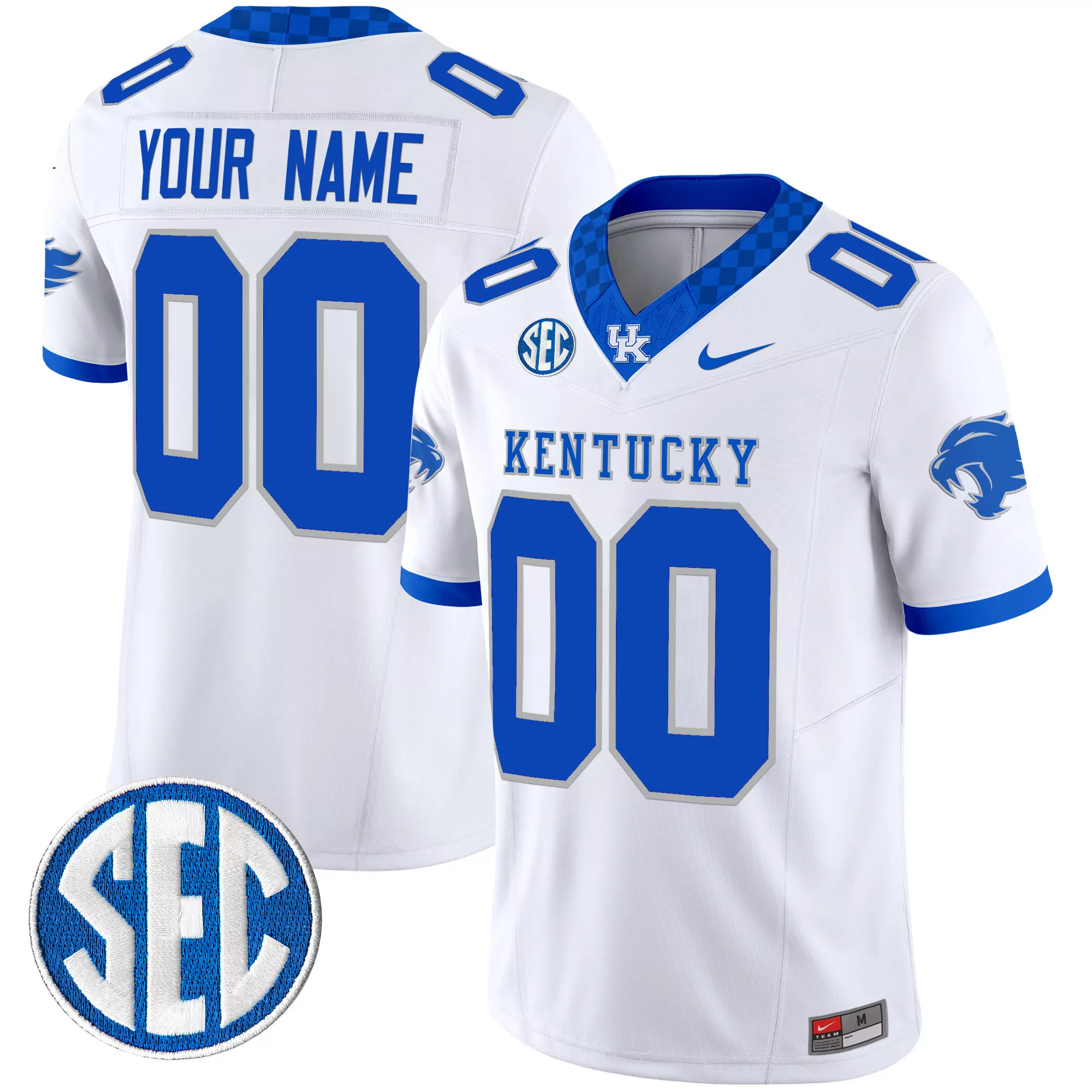 Kentucky Wildcats Women'S White Stitched Jersey Name Patch 2025 Sec