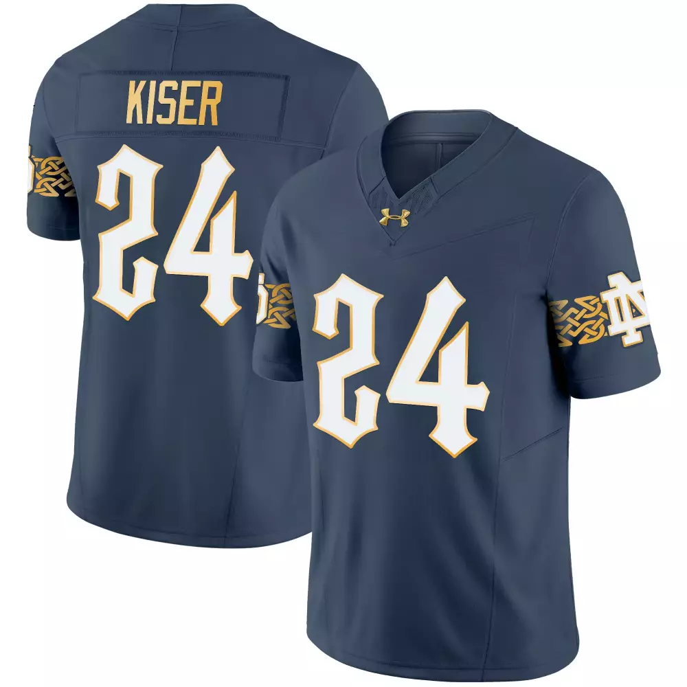 kiser 24 men s vapor jersey green notre dame fighting irish 2025 sugar bowl champions
