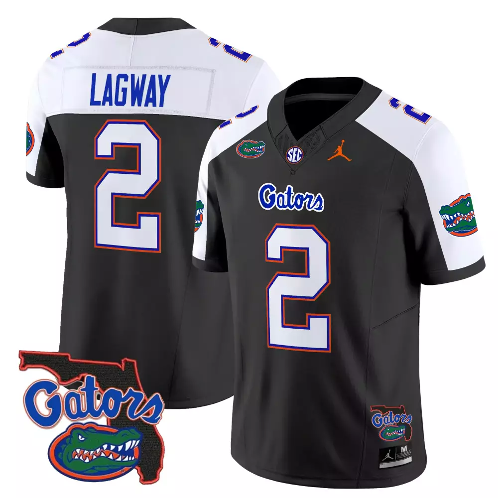 Lagway 2 Men's Black Stitched Jersey | Florida Gators 2025 Name Patch | Fan Gear for Men, Women & Youth