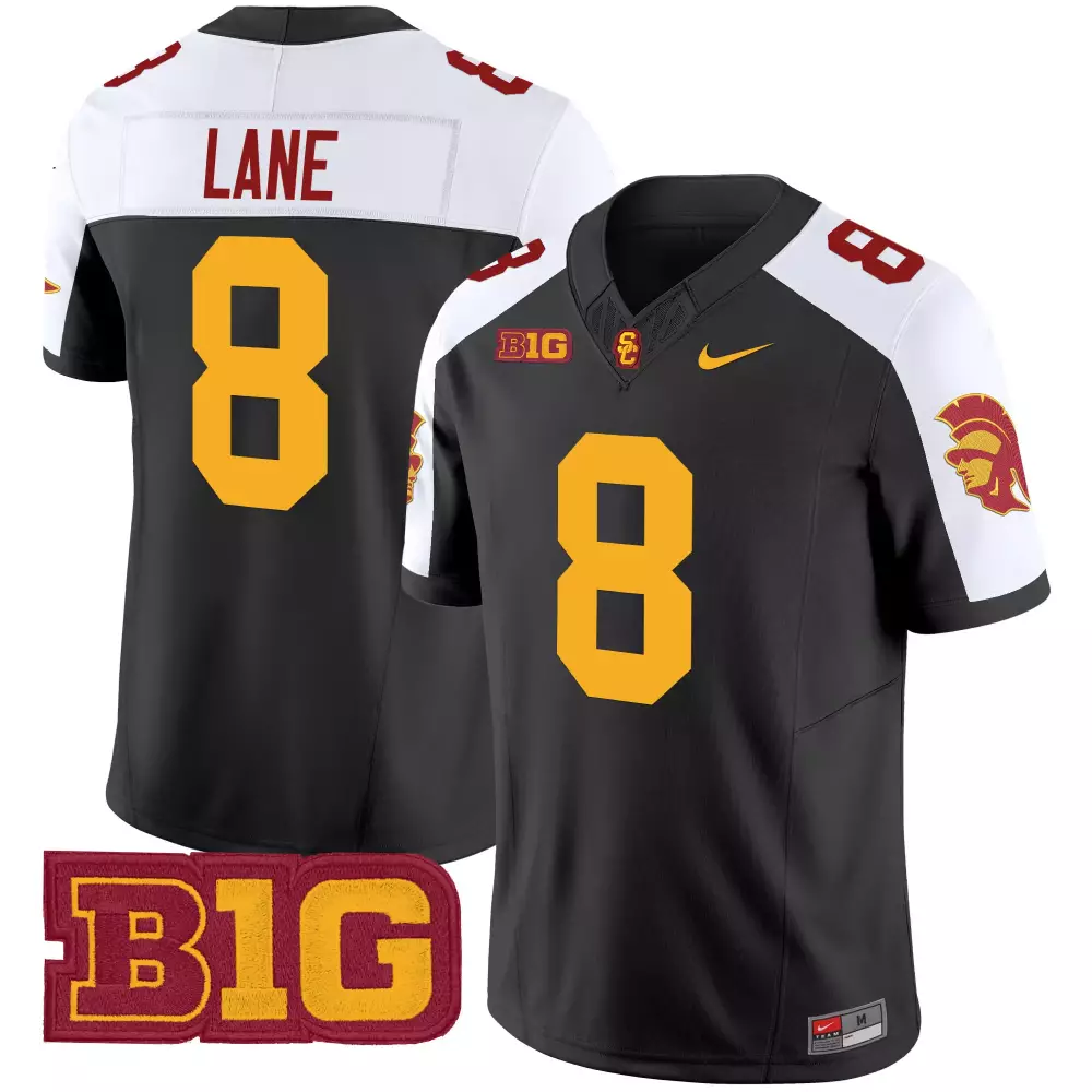 lane 8 men s usc trojans red vapor stitched jersey with b1g patch 2025