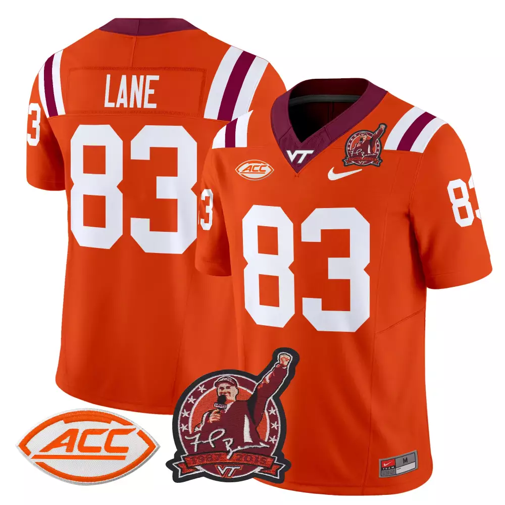 Lane 83 Virginia Tech Hokies Men'S Black Alternate All Stitched Jersey 2024 With Name Patch