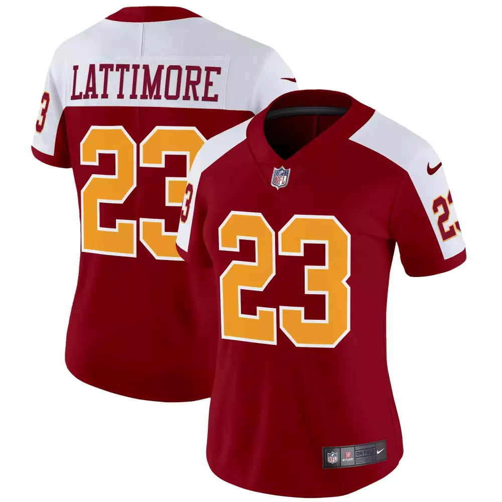 Lattimore 23 Women's Stitched Jersey Burgundy Name Patch 2025 NFL | Stylish Fan Gear | For Men, Women & Youth