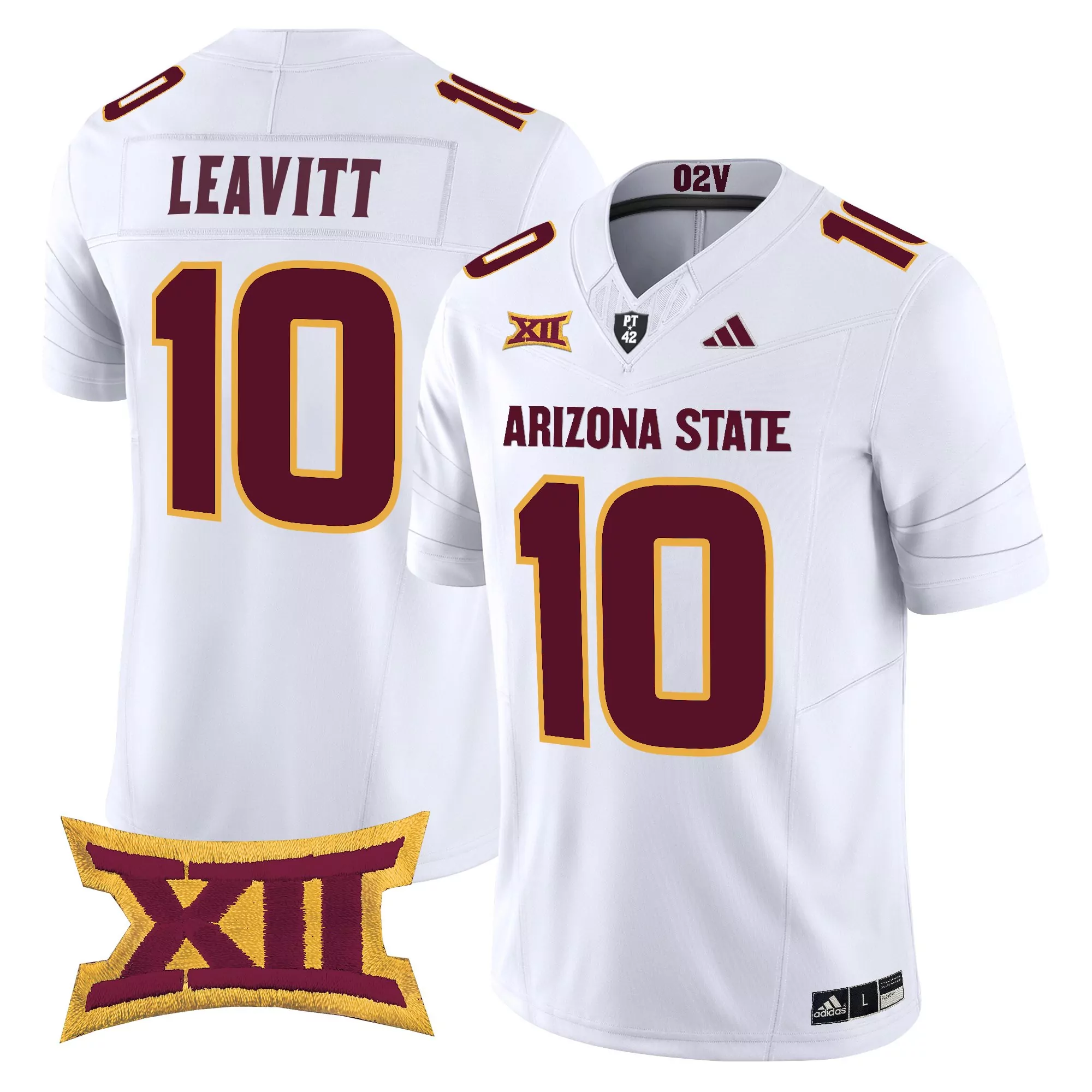leavitt 10 men s vapor limited jersey black arizona state sun devils 2024 with xii patch