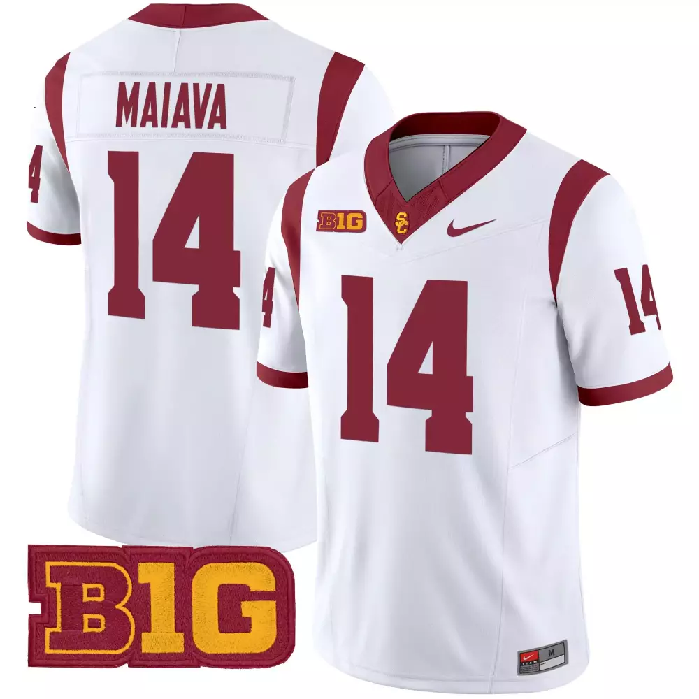 Maiava 14 Men'S Stitched Jersey Usc Trojans Black Limited B1G 2025 Name Patch