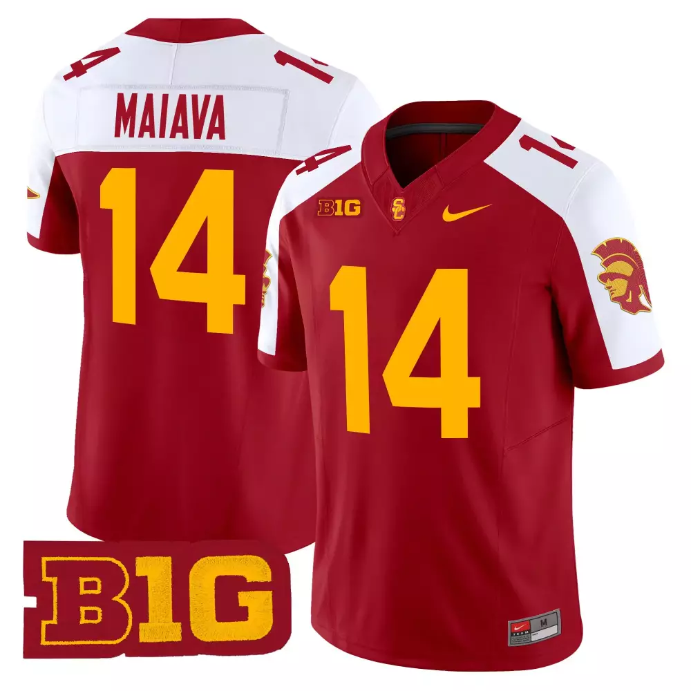 Maiava 14 Men'S Stitched Jersey Usc Trojans Black Limited B1G 2025 Name Patch