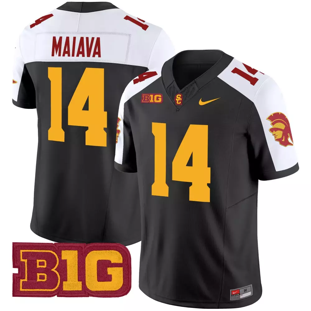 Maiava 14 Men'S Stitched Vapor Jersey Usc Trojans Black B1G 2025 Limited Edition 1