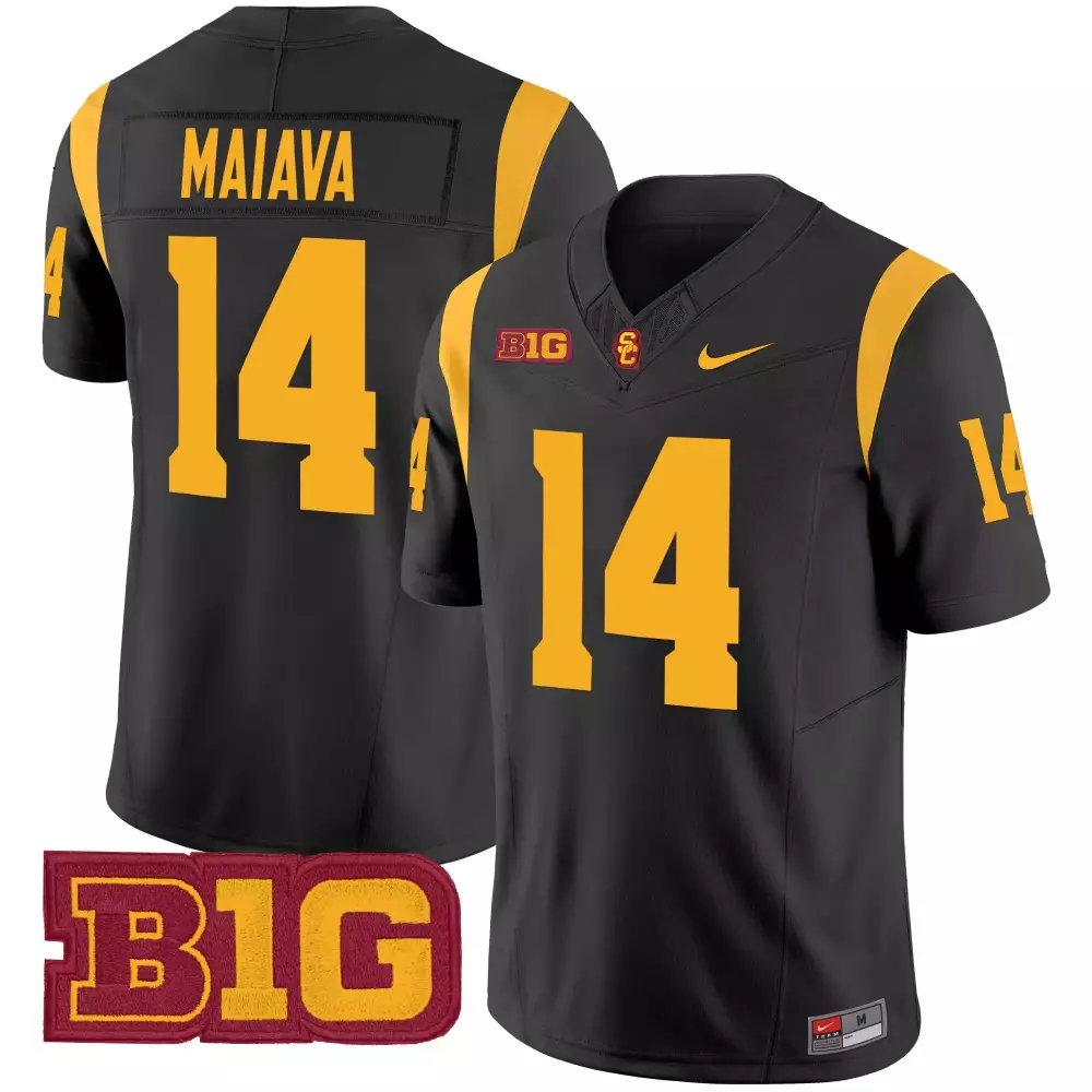 Maiava 14 Men'S Stitched Vapor Jersey Usc Trojans Black B1G 2025 Limited Edition 1