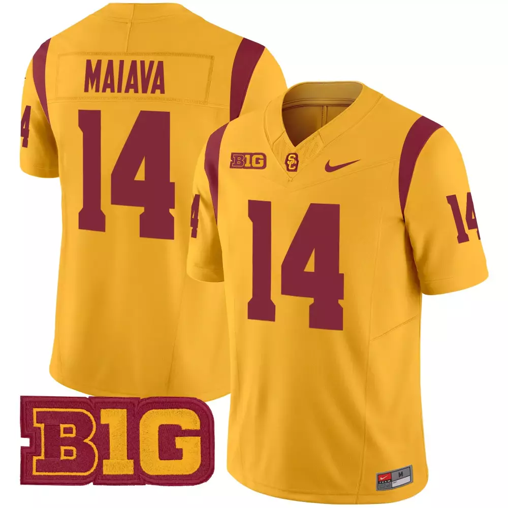 Maiava 14 Men'S Stitched Vapor Jersey Usc Trojans Black B1G 2025 Limited Edition 1