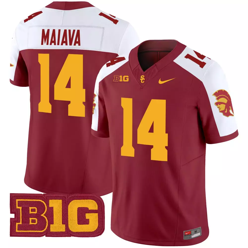 Maiava 14 Men'S Stitched Vapor Jersey Usc Trojans Black B1G 2025 Limited Edition 1