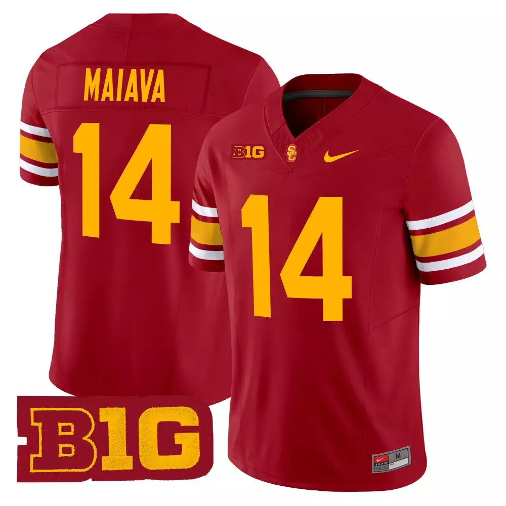 Maiava 14 Men'S Stitched Vapor Jersey Usc Trojans Black B1G 2025 Limited Edition 1