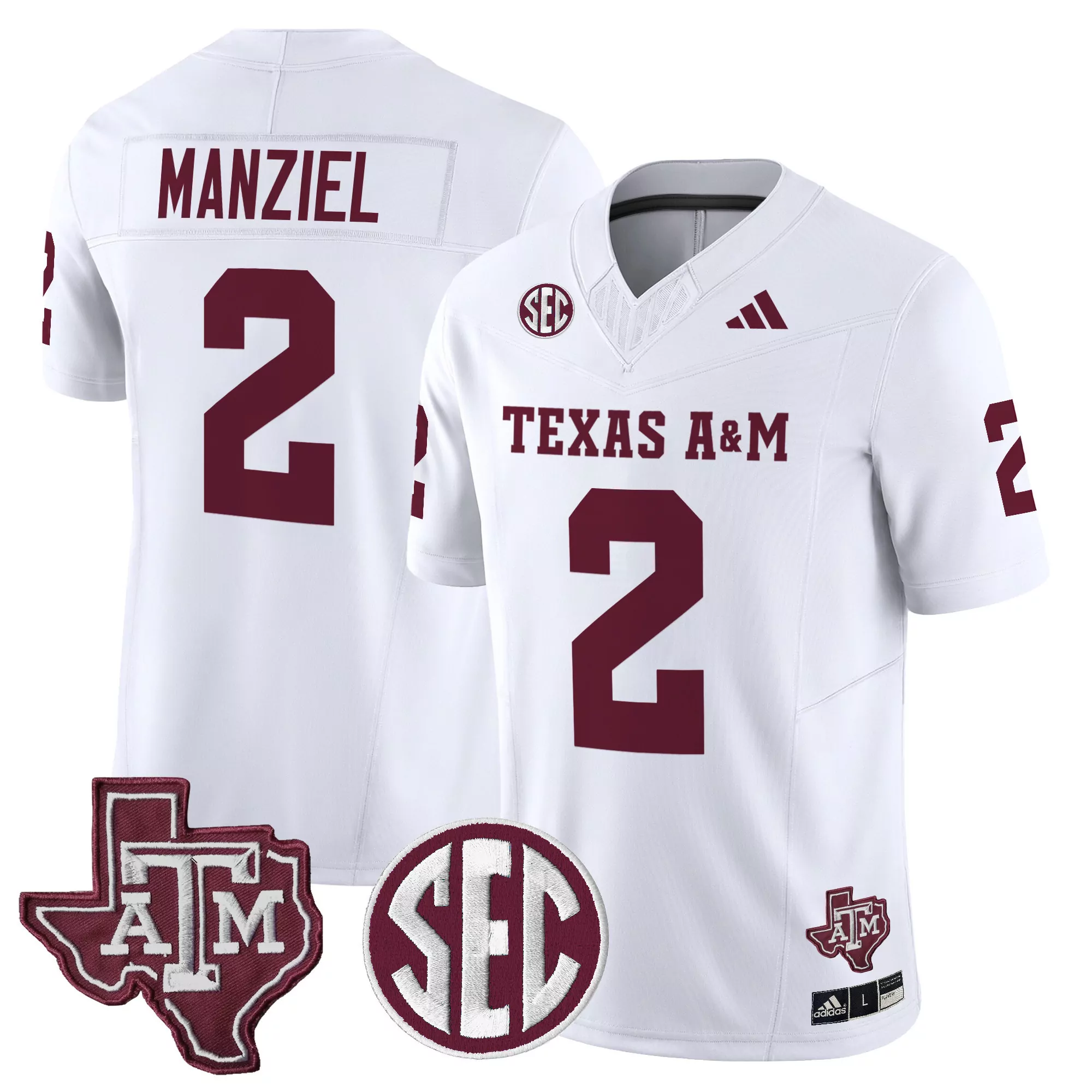 Manziel 2 Men'S Black All Stitched Jersey Texas A M Sec Patch 2025