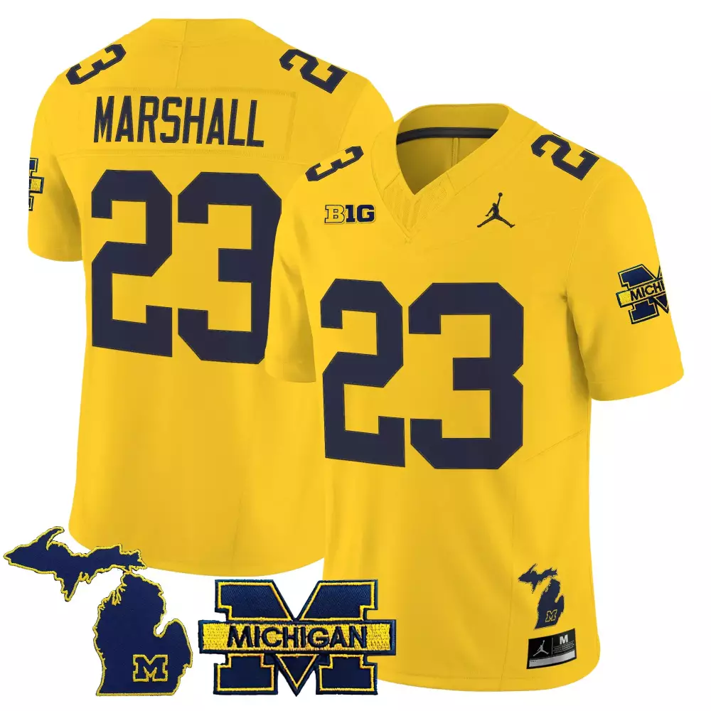 2025 Marshall 23 Michigan Wolverines Vapor Limited Jersey | Stitched Yellow Style | Fan Gear for Men, Women & Youth