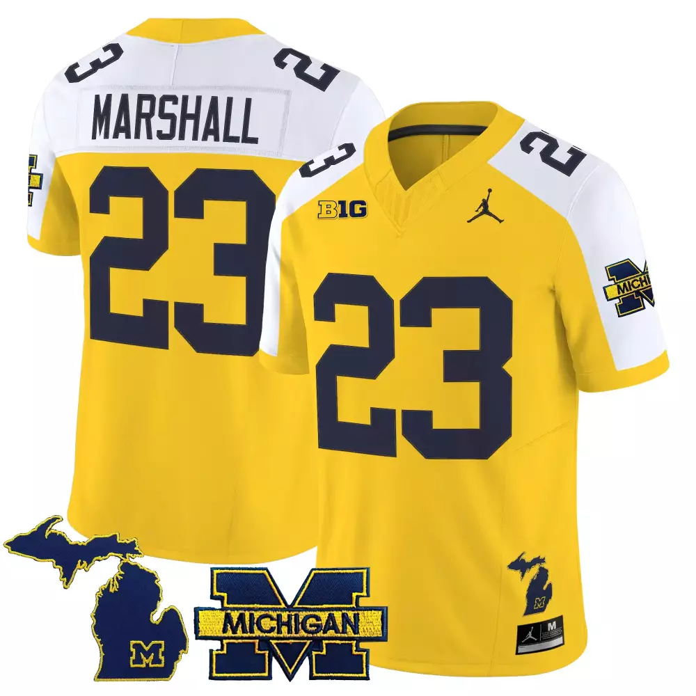 2025 Marshall 23 Michigan Wolverines Vapor Limited Jersey | Stitched Yellow Style | Fan Gear for Men, Women & Youth