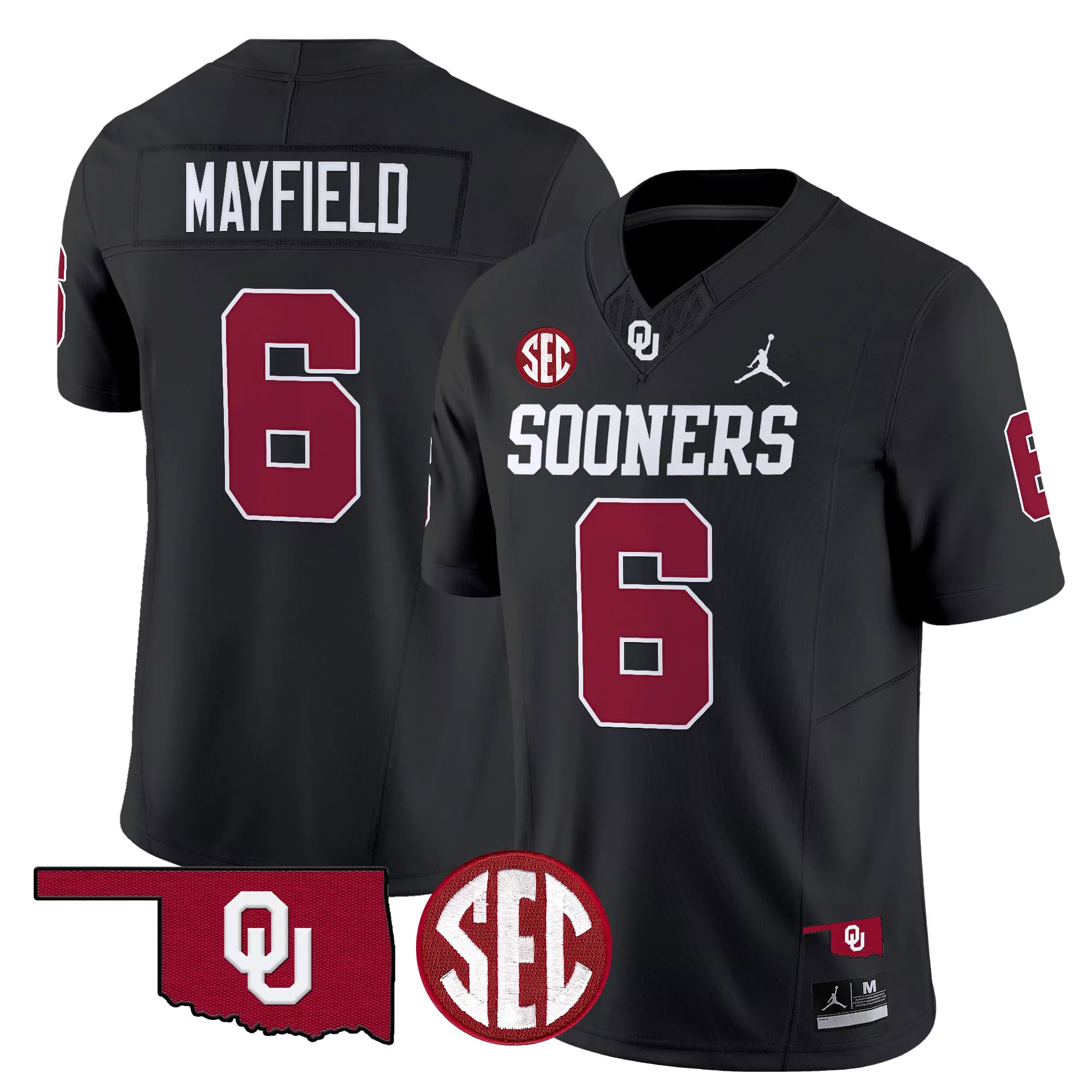 mayfield 6 men s vapor jersey oklahoma sooners 2025 limited edition gray all stitched