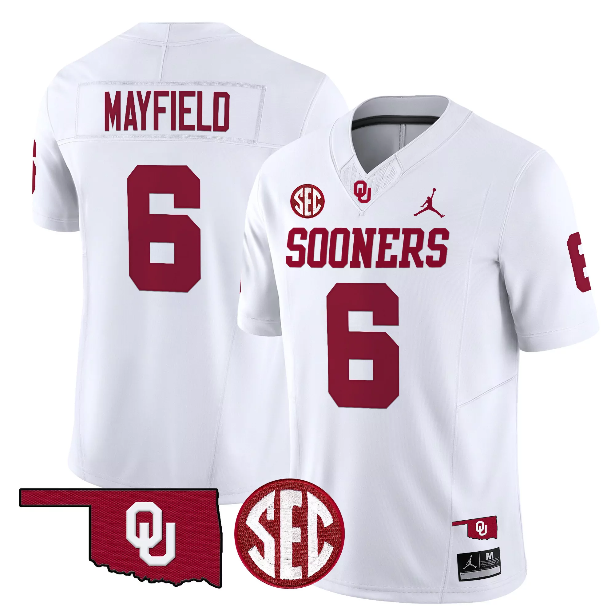 Mayfield 6 Men'S Oklahoma Sooners Limited Edition Gray All Stitched Jersey 2025 Name Patch