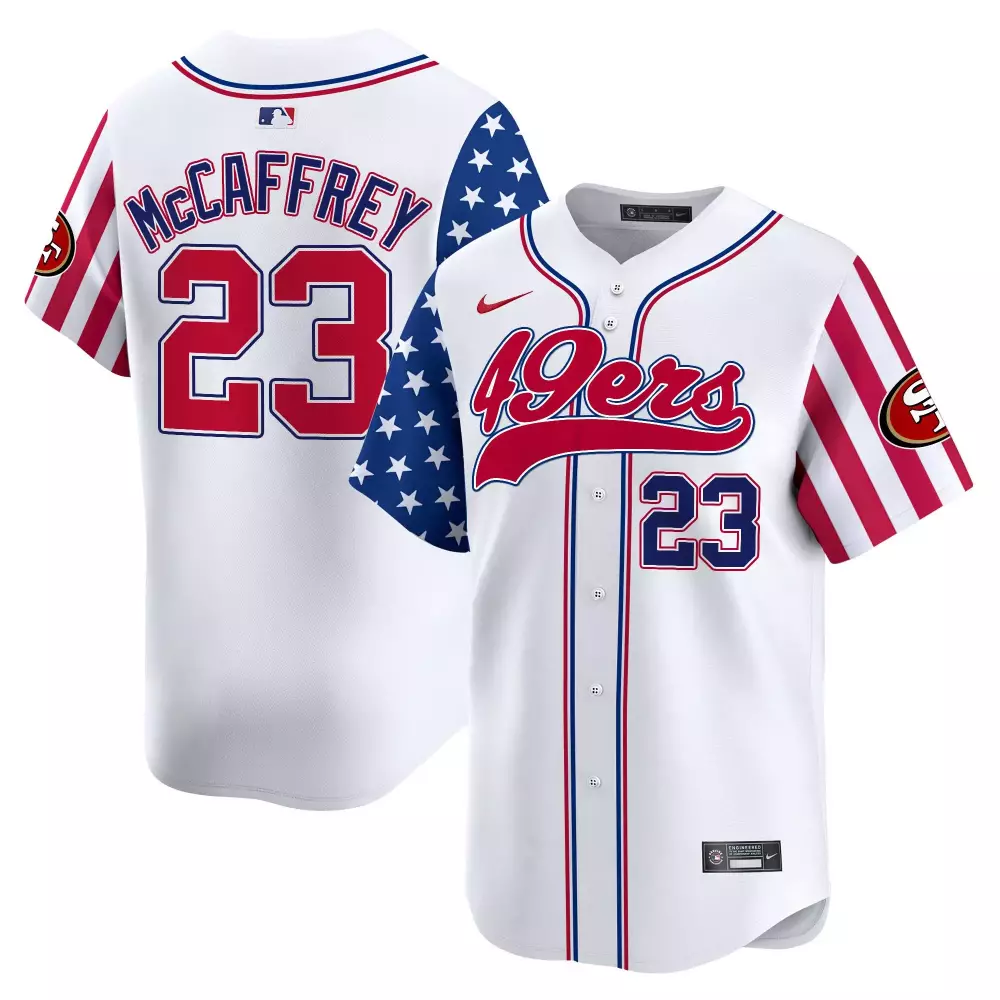 Mccaffrey 23 San Francisco 49ers Stitched Vapor Jersey | Black Name Patch 2023 | For Men, Women & Youth