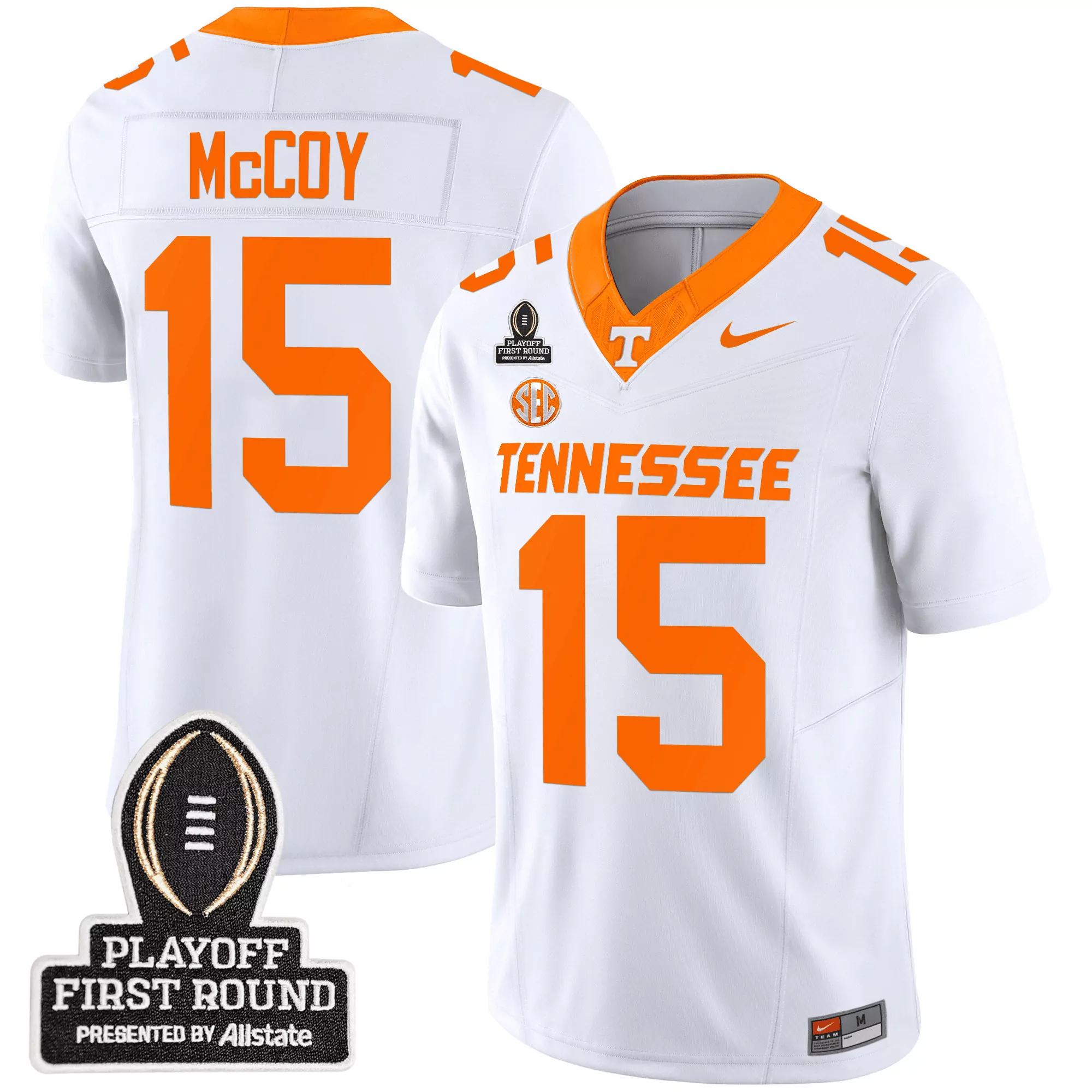 mccoy 15 tennessee volunteers 2023 men s all stitched vapor jersey black sec edition