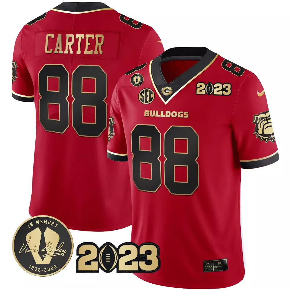 Carter 88 Georgia Bulldogs 2023 Men's Stitched Vapor Jersey | Black In Memory Edition | For Men, Women & Youth