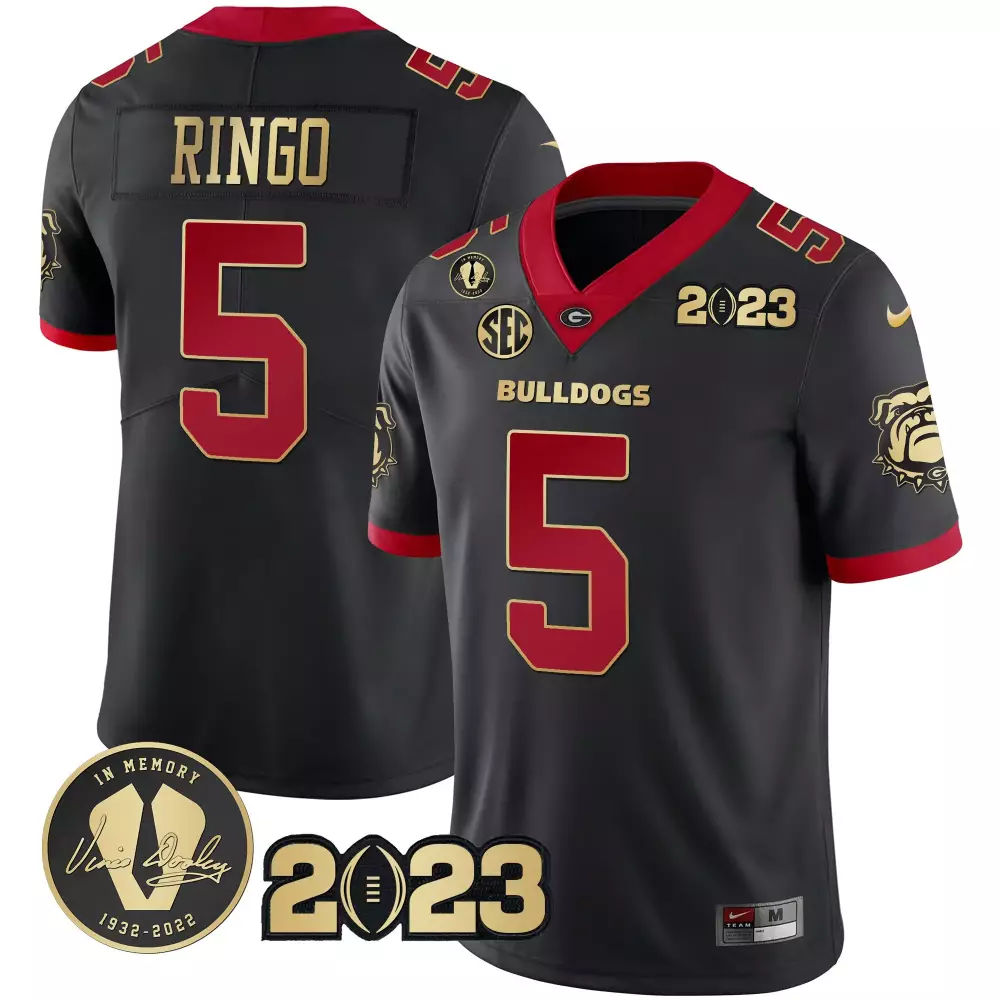 Ringo 5 Georgia Bulldogs 2023 Black Stitched Jersey | Classic Fan Gear for Men, Women & Youth