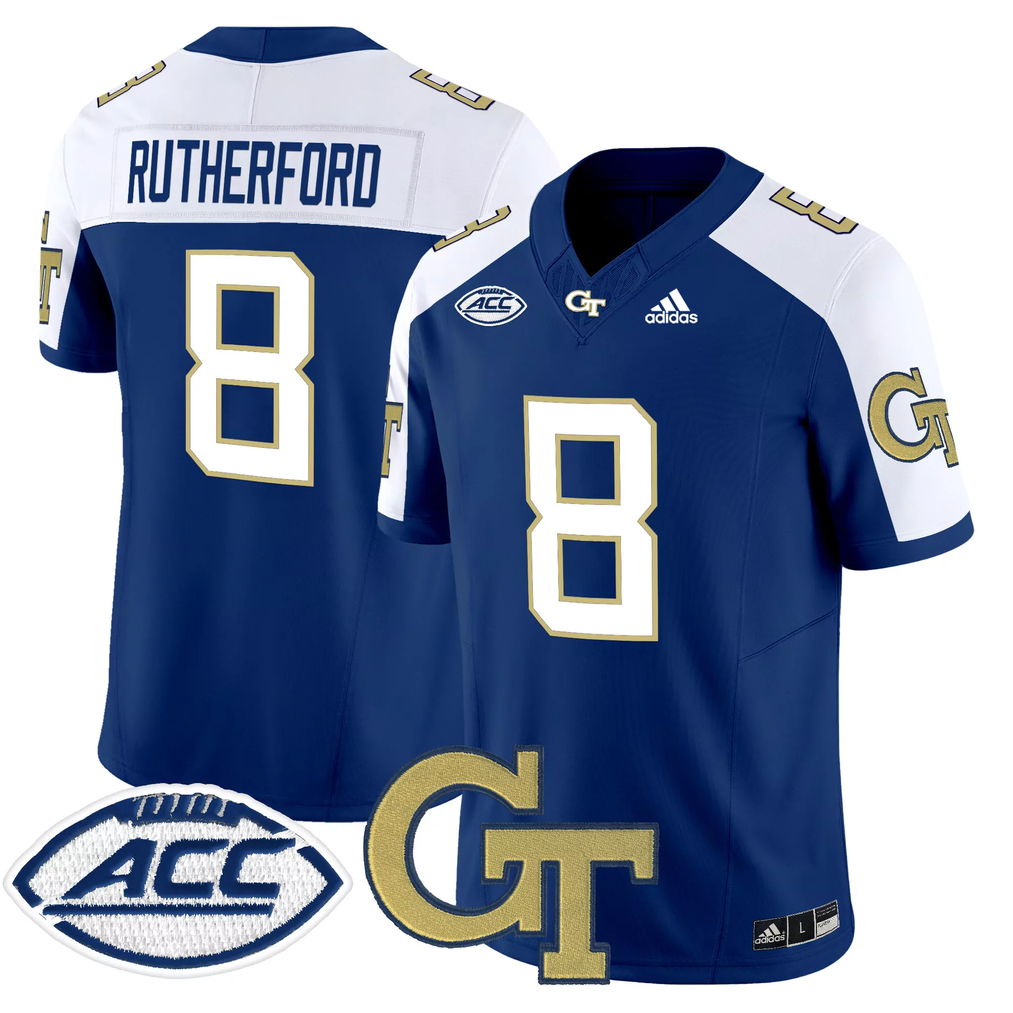 Men'S Georgia Tech Yellow Jackets C Johnson 21 Stitched Jersey Gold Alternate 2024