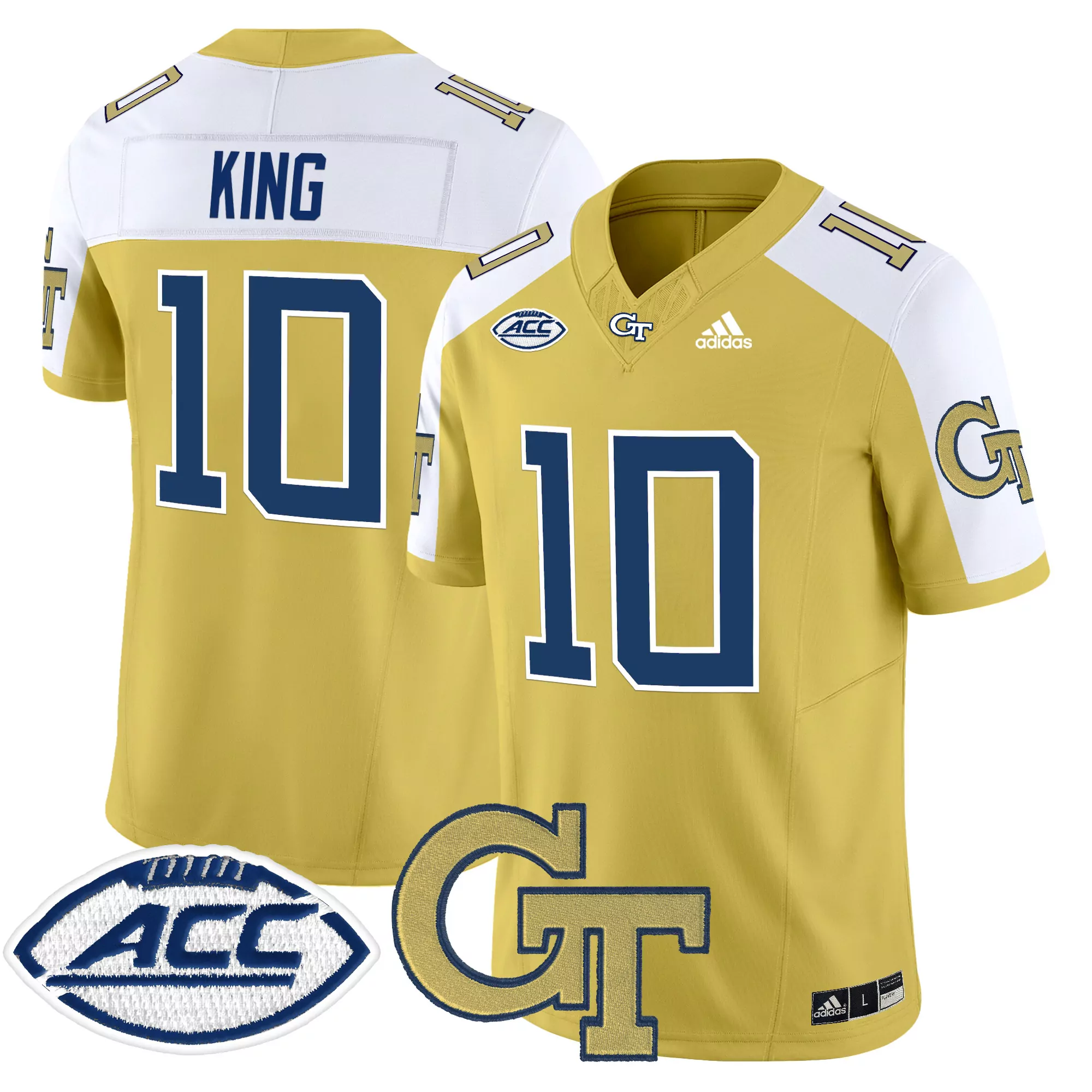 Men'S Georgia Tech Yellow Jackets Haynes 11 Stitched Jersey Gold 2024 With Name Patch