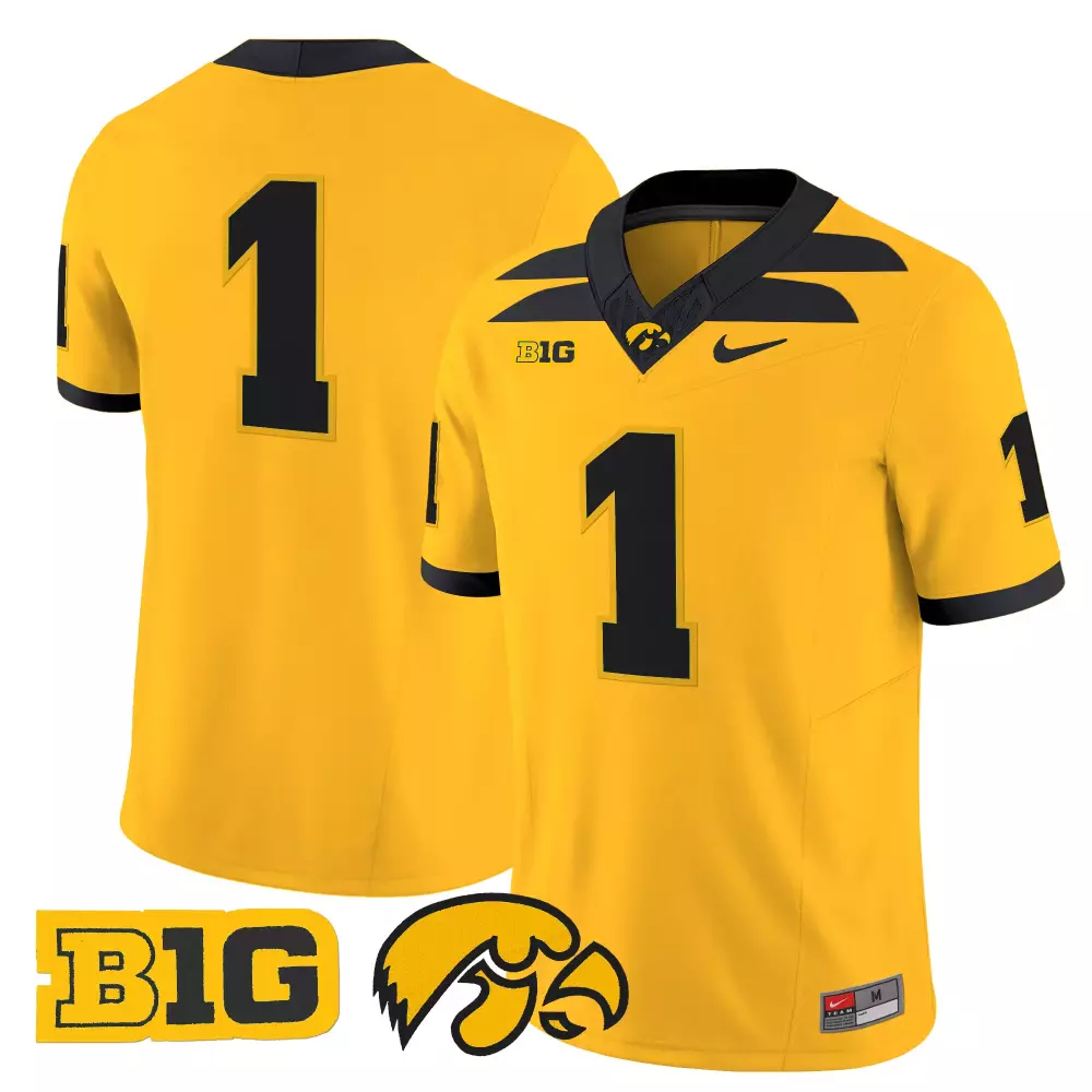 Mcnamara 12 Iowa Hawkeyes Yellow Vapor Jersey 2025 | B1G Patch Stitched Fan Gear | For Men, Women & Youth