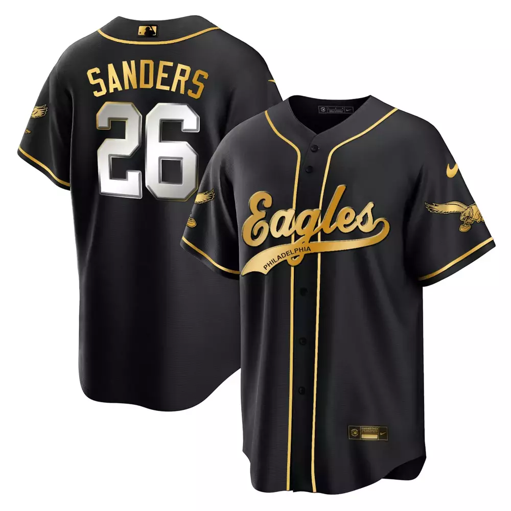 Sanders 26 Philadelphia Eagles 2023 Black Stitched Jersey | Limited Edition Fan Gear | Ideal for Game Day | For Men, Women & Youth