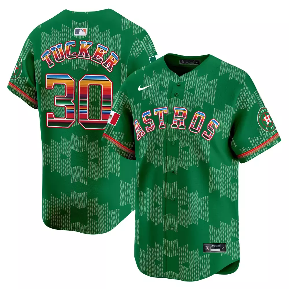 Men's Stitched Astros Green Vapor Premier Limited Jersey | 2023 Urquidy 65 Name Patch | For Men