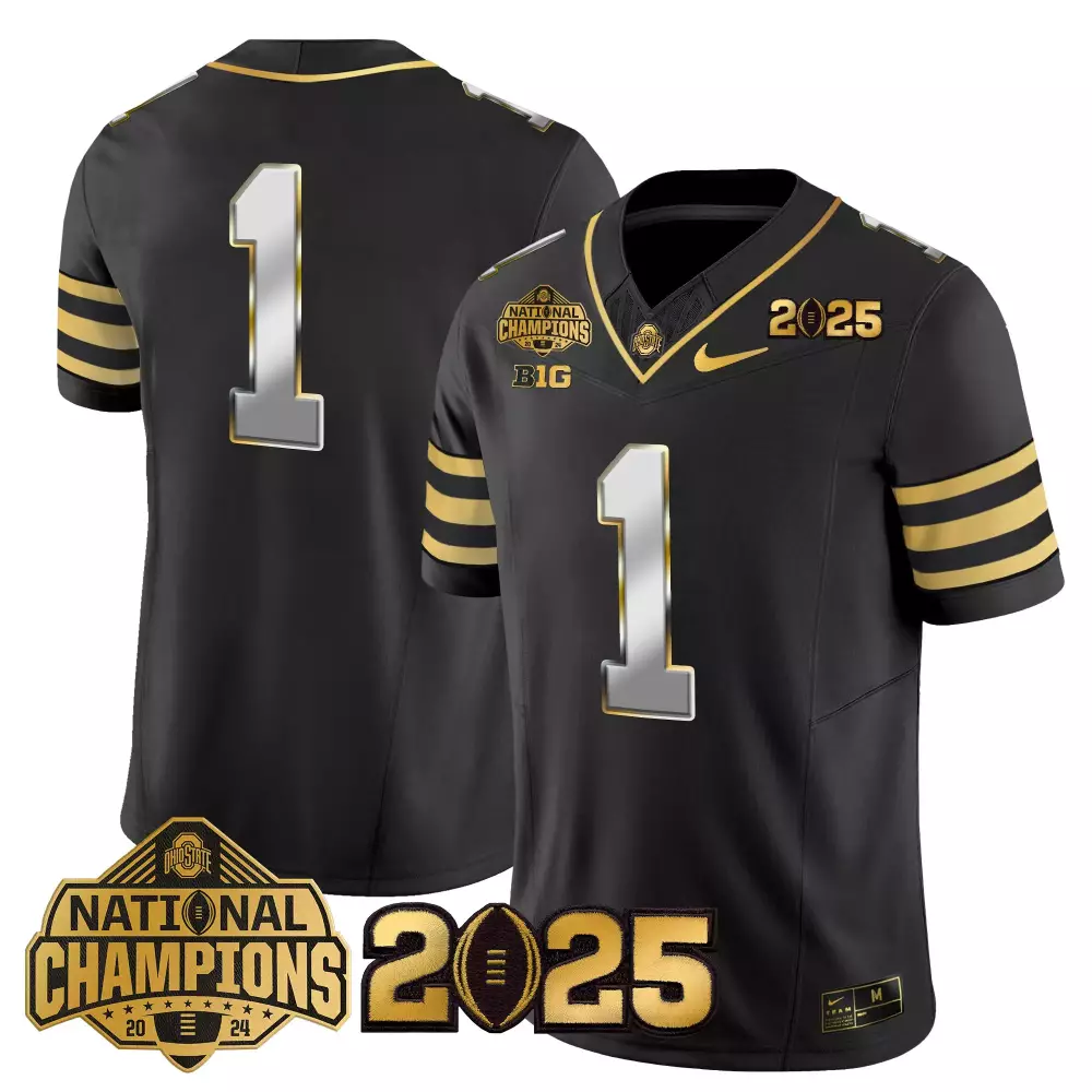 Men'S Stitched Jersey Ohio State Buckeyes Red With Name Patch 2025 1