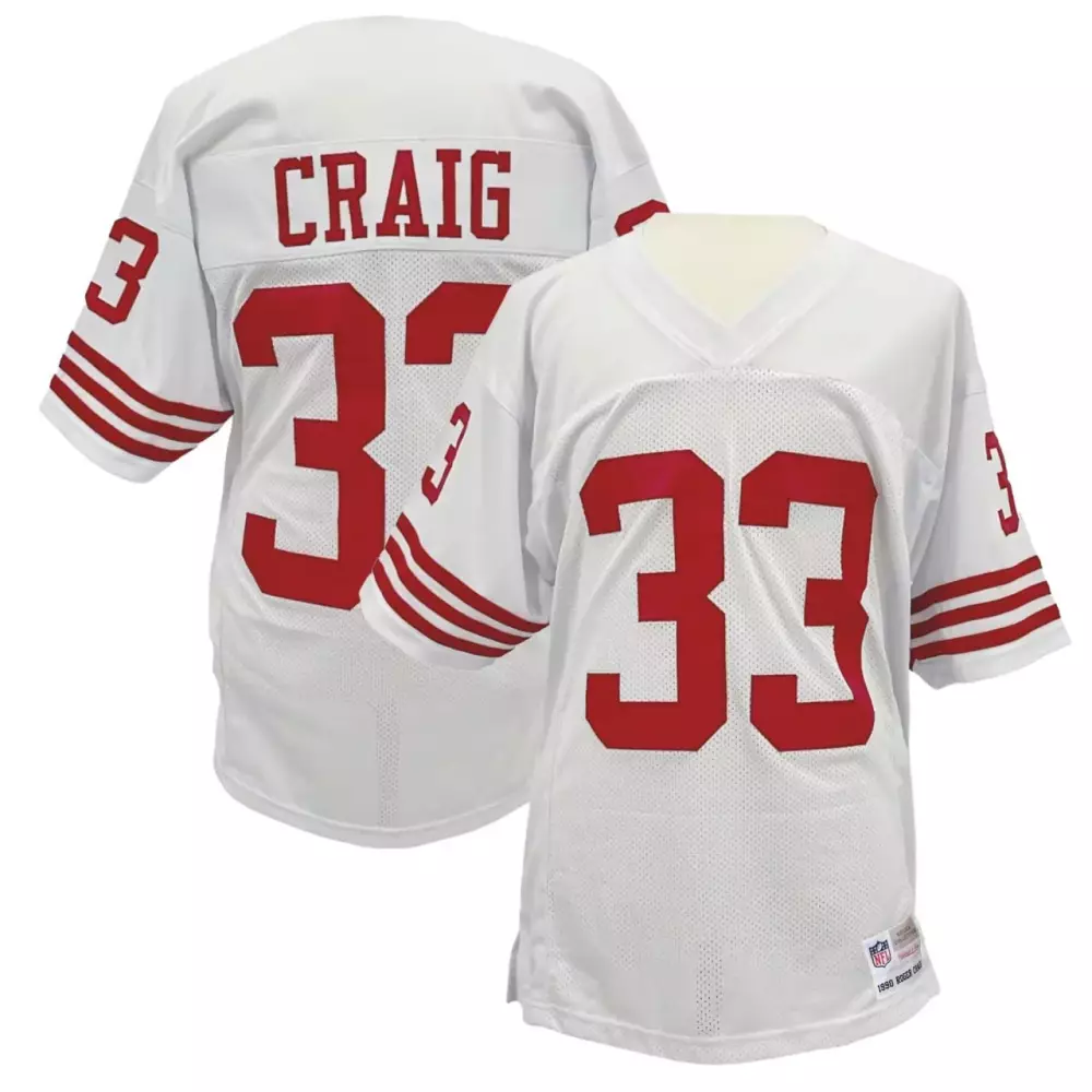 Talanoa Hufanga 33 San Francisco 49ers White Stitched Jersey | 2023 Name Patch | Replica Fan Gear for Men, Women & Youth