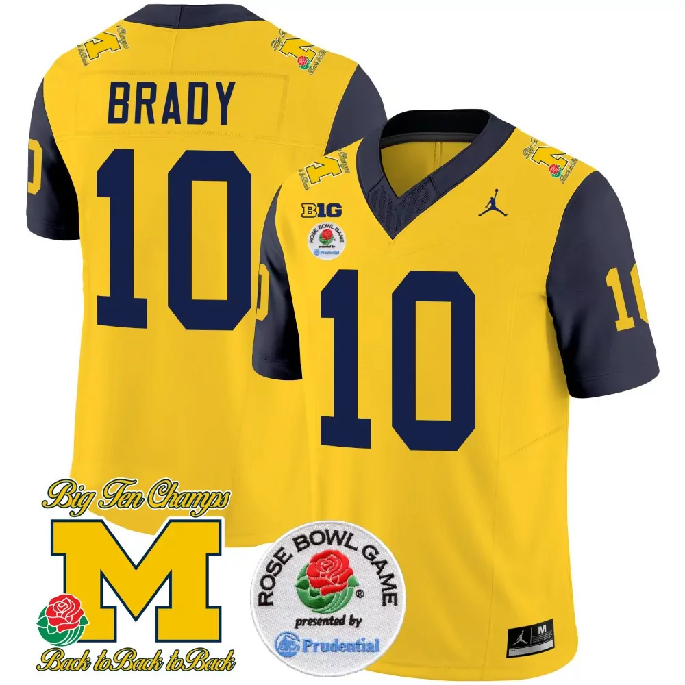 Men's Michigan Wolverines TM42 Patch Jersey | Gold Vapor Stitched | Limited Edition Fan Gear | For Men, Women & Youth