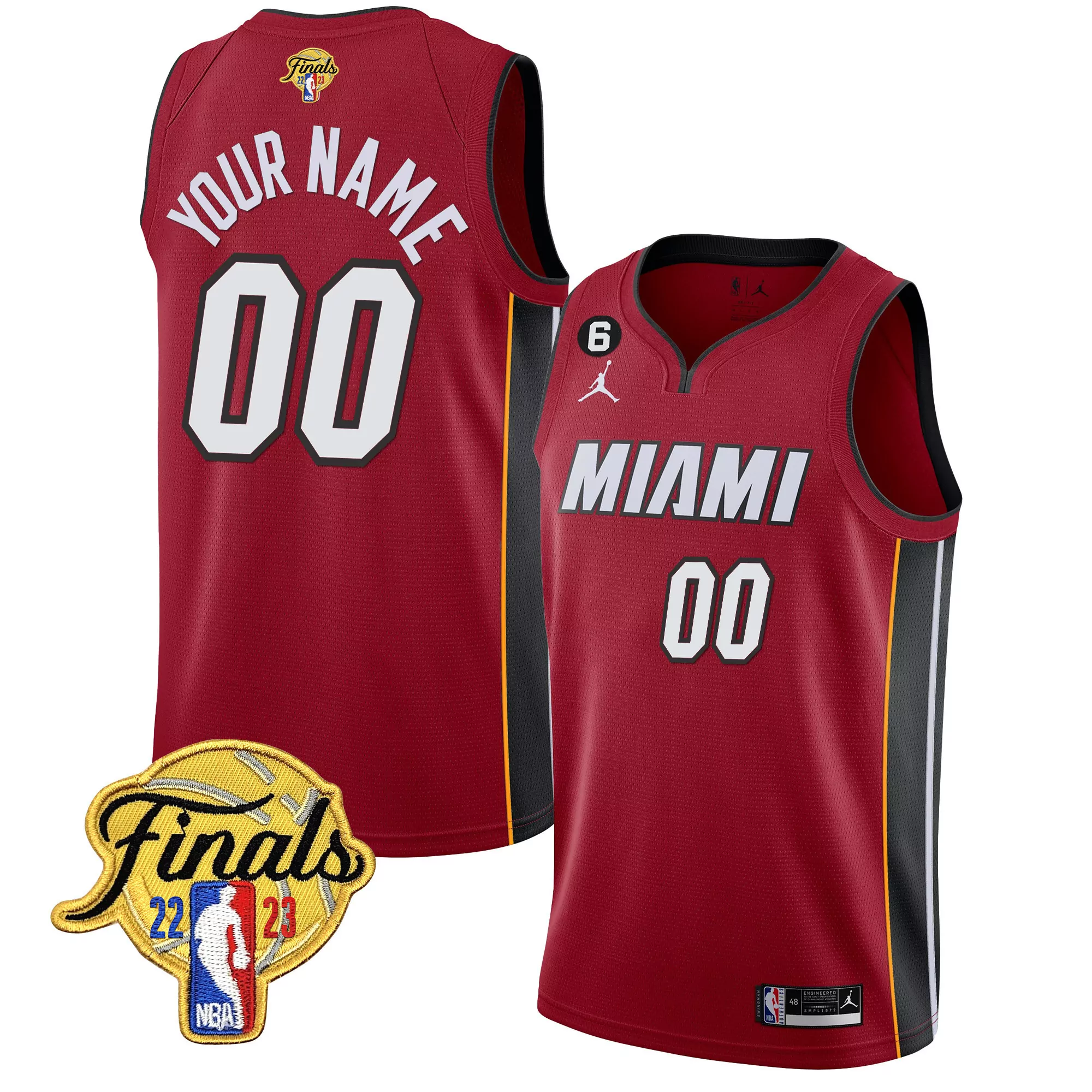 miami heat 2023 finals patch all stitched jersey white male style 6