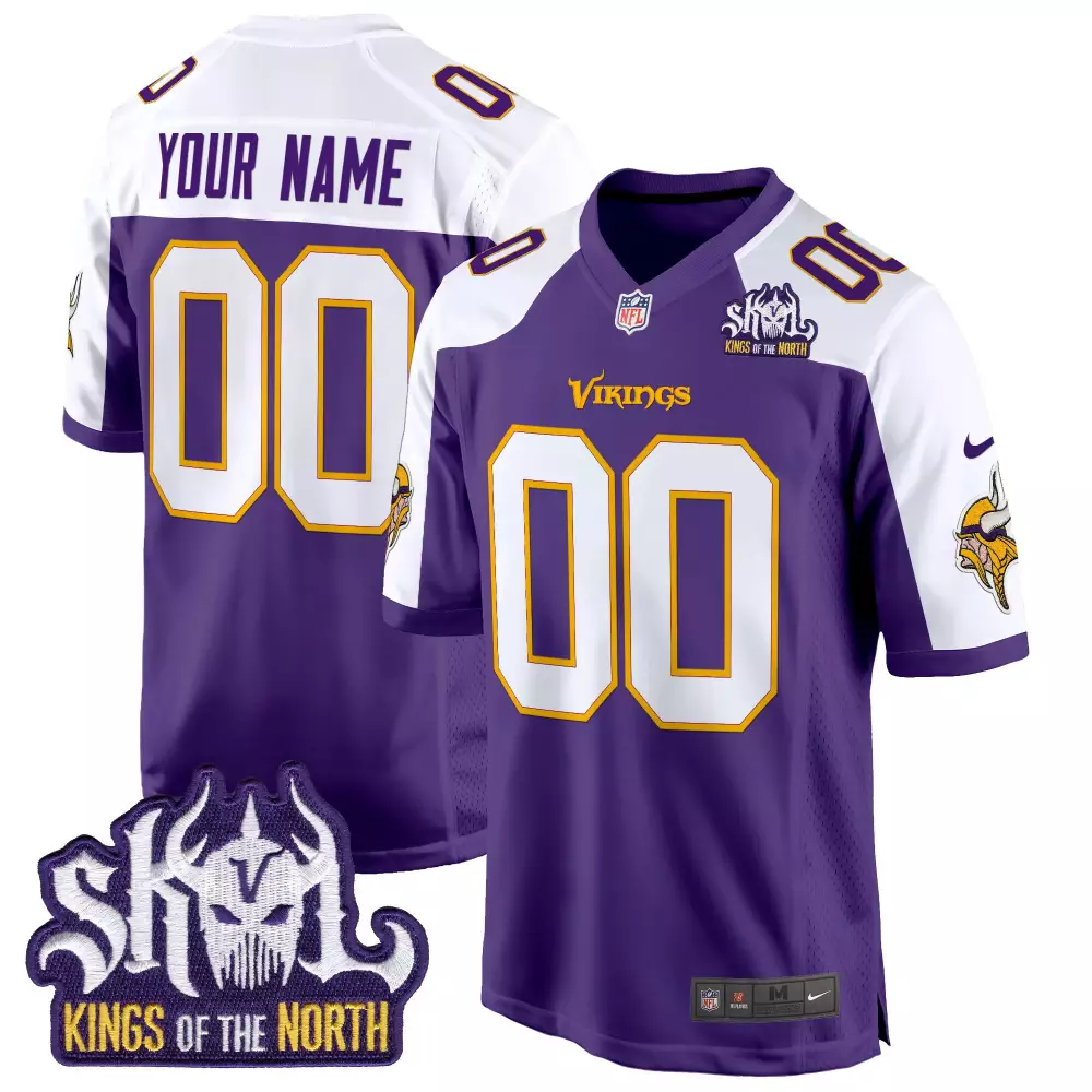Minnesota Vikings White Stitched Vapor Jersey | Skol Patch 2025 | Custom Fan Gear for Men, Women & Youth