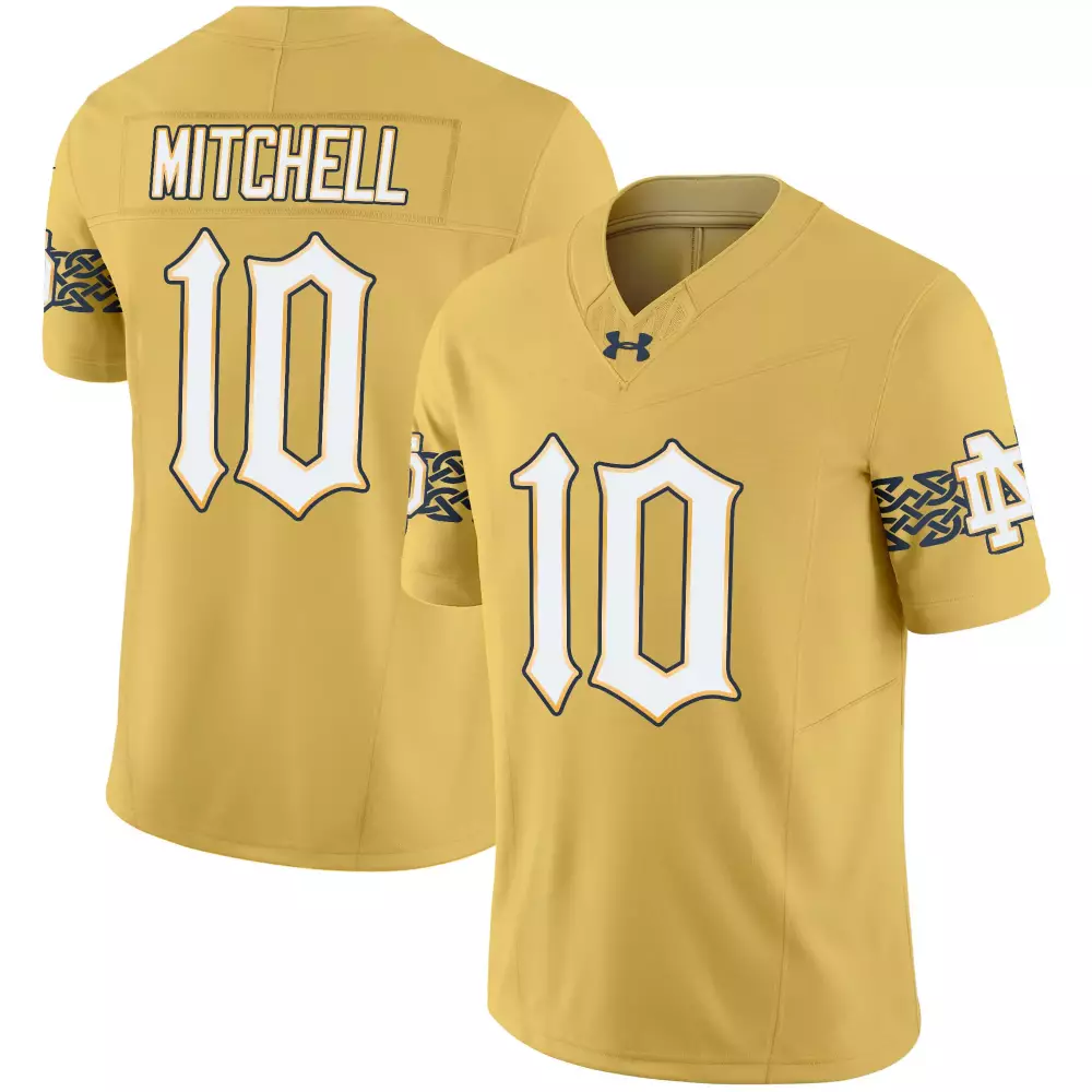 Mitchell 10 Men'S Stitched Jersey Navy Notre Dame Fighting Irish Sugar Bowl Champions 2025
