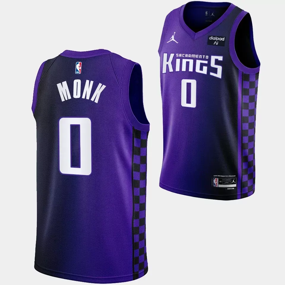 monk 0 sacramento kings 2023 men s all stitched vapor jersey purple