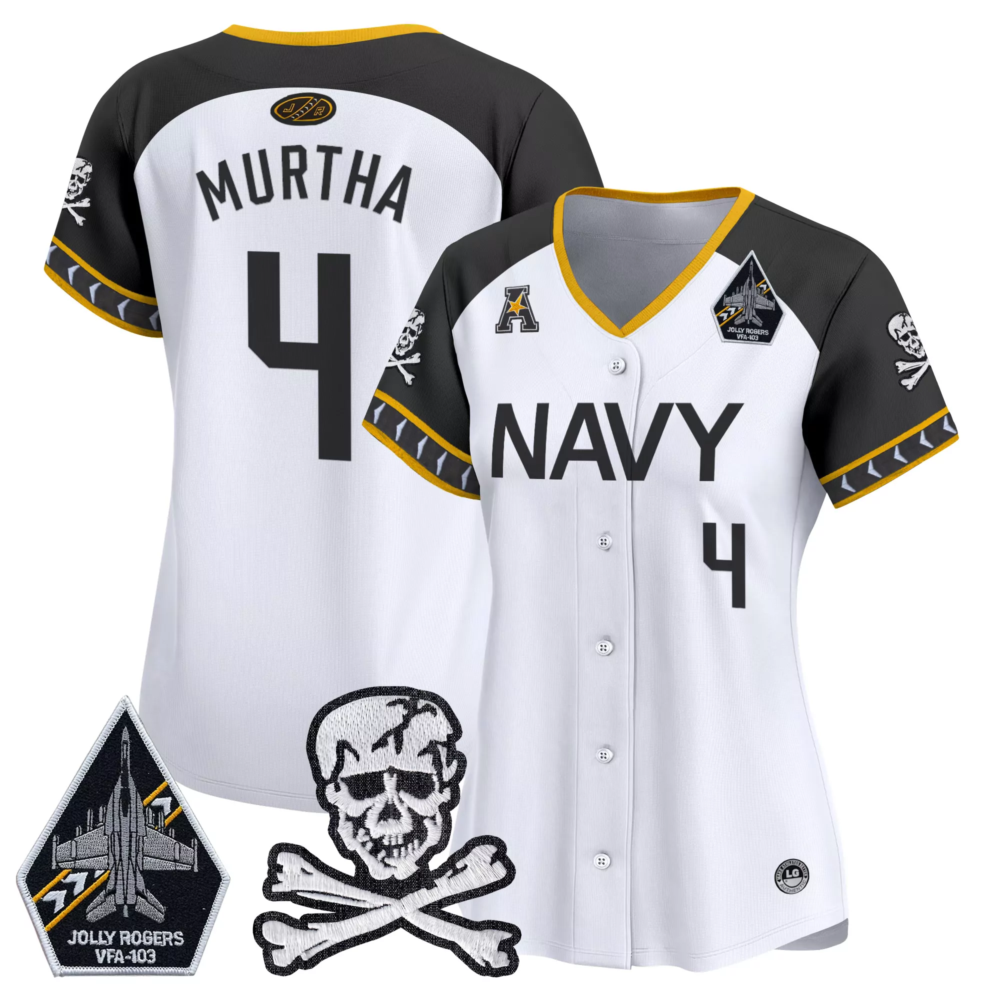 murtha 4 women s navy vapor premier limited jersey 2025 jolly rogers patch