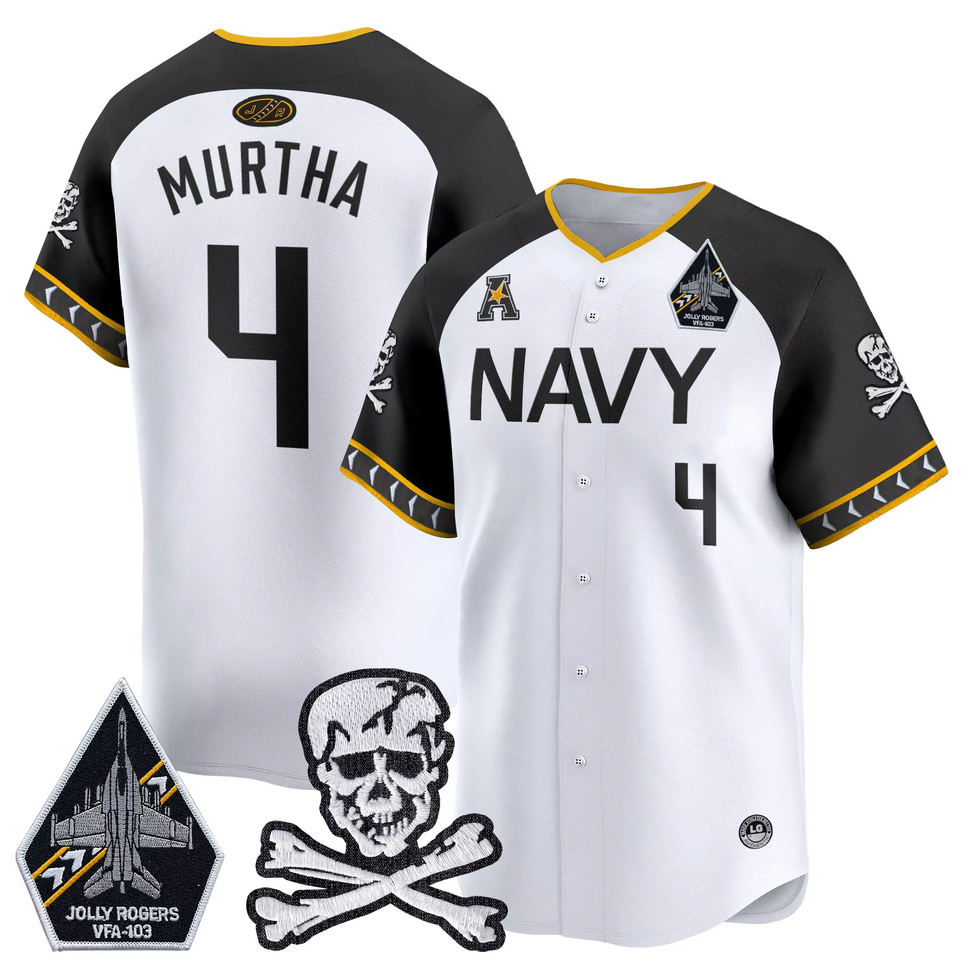 murtha 4 women s navy vapor premier limited jersey 2025 jolly rogers patch