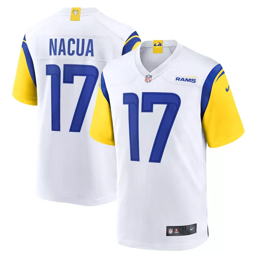Nacua 17 Los Angeles Rams Youth All Stitched White Jersey Name Patch 2023 Style