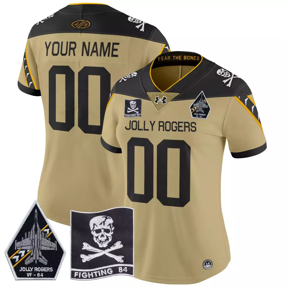 Navy Midshipmen 2024 Custom Jersey All Stitched Gold Alternate Youth Name Patch