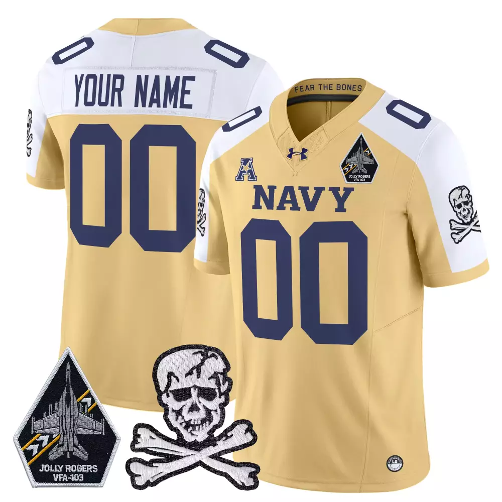 Navy Midshipmen 2024 Custom Youth All Stitched Jersey Gray Name Patch 00