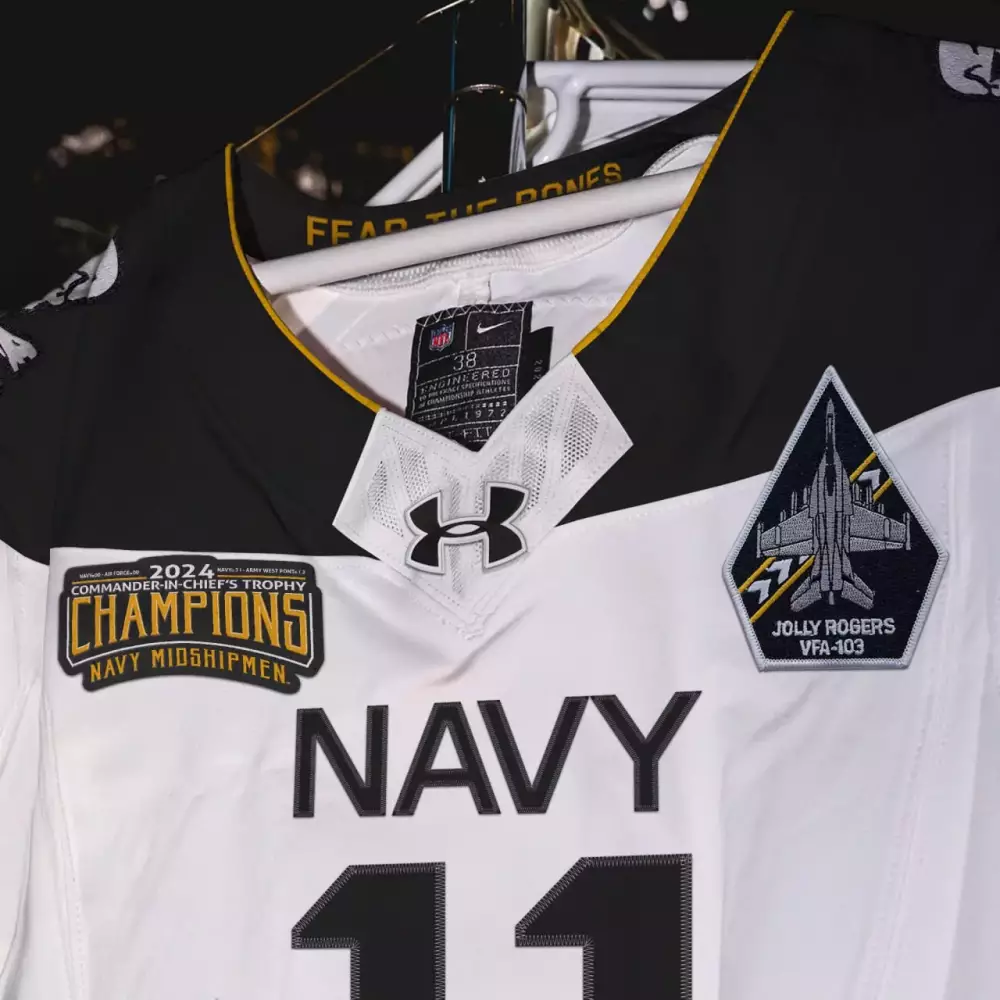 Navy Midshipmen Jolly Rogers 1 Men'S Stitched Jersey Navy 2023 Limited Edition