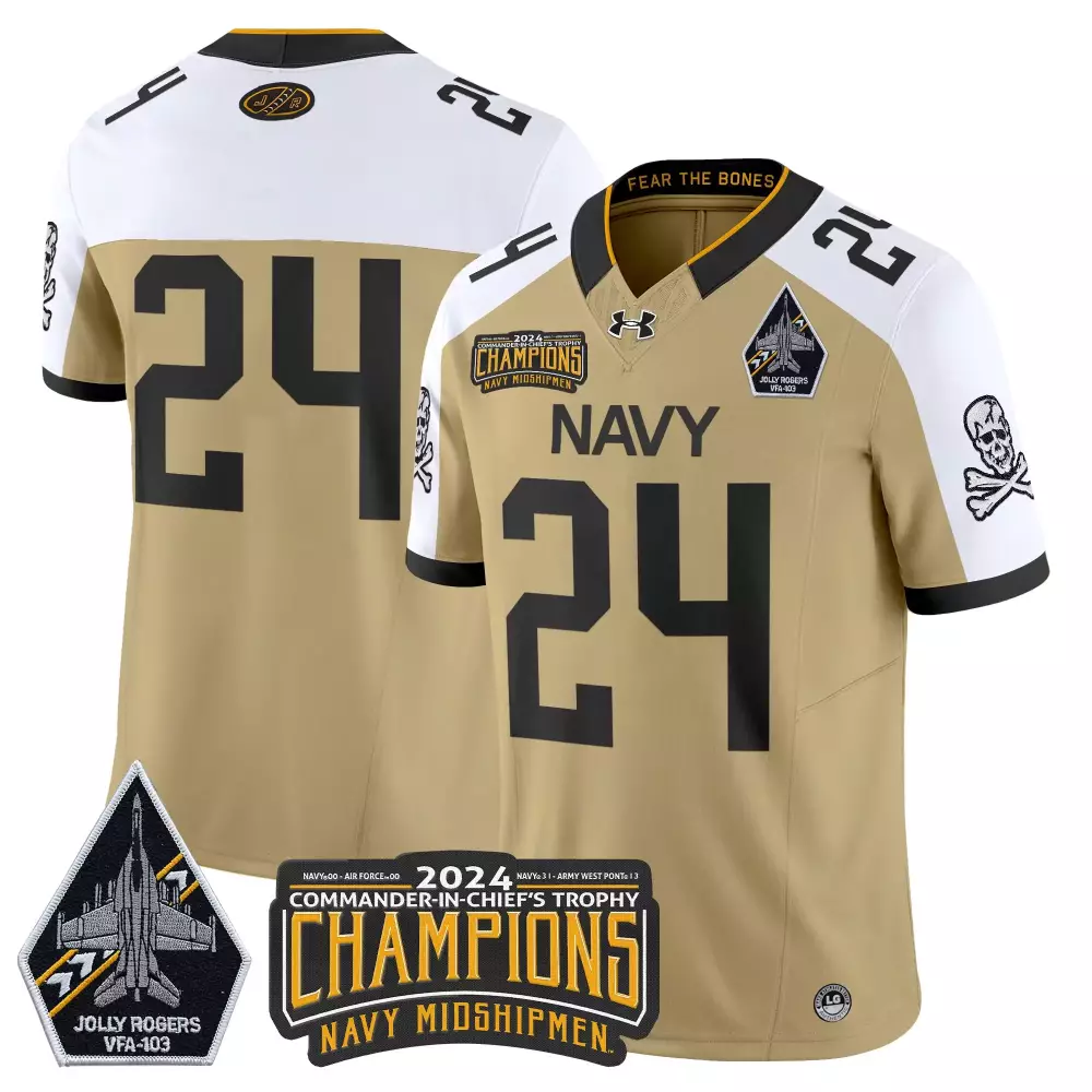 Navy Midshipmen Jolly Rogers 1 Men'S Stitched Jersey Navy 2023 Limited Edition