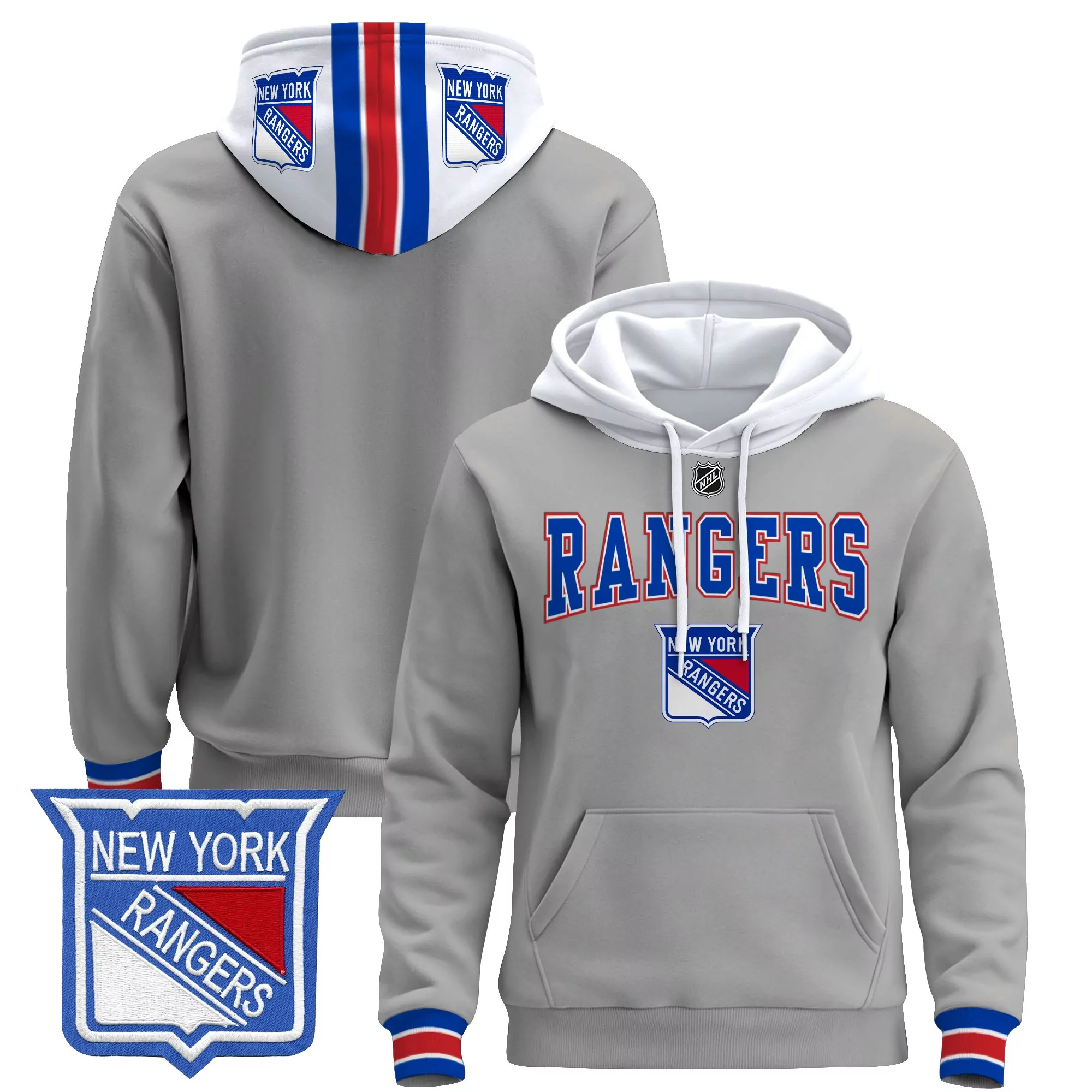 New York Rangers Leetch 2 Men'S Navy All Stitched Hoodie With Name Patch 2024
