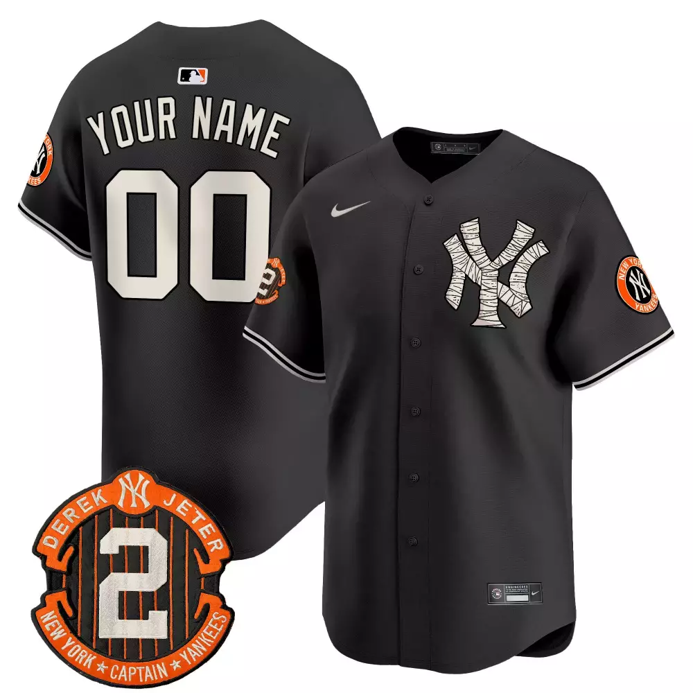 New York Yankees Black Stitched Youth Jersey with Name Patch 2023 | Cool Fan Gear for Kids | Perfect Gift for Young Fans
