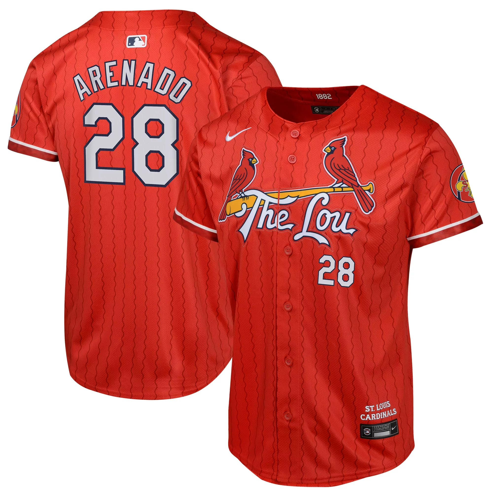 Nolan Arenado 28 St Louis Cardinals Red All Stitched Jersey Name Patch Men'S Style 2025
