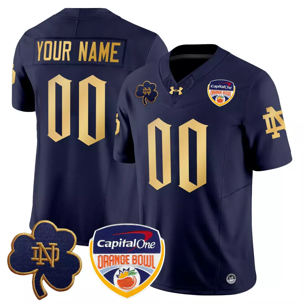 Notre Dame Fighting Irish 2025 All Stitched White Custom Jersey Men Name Patch
