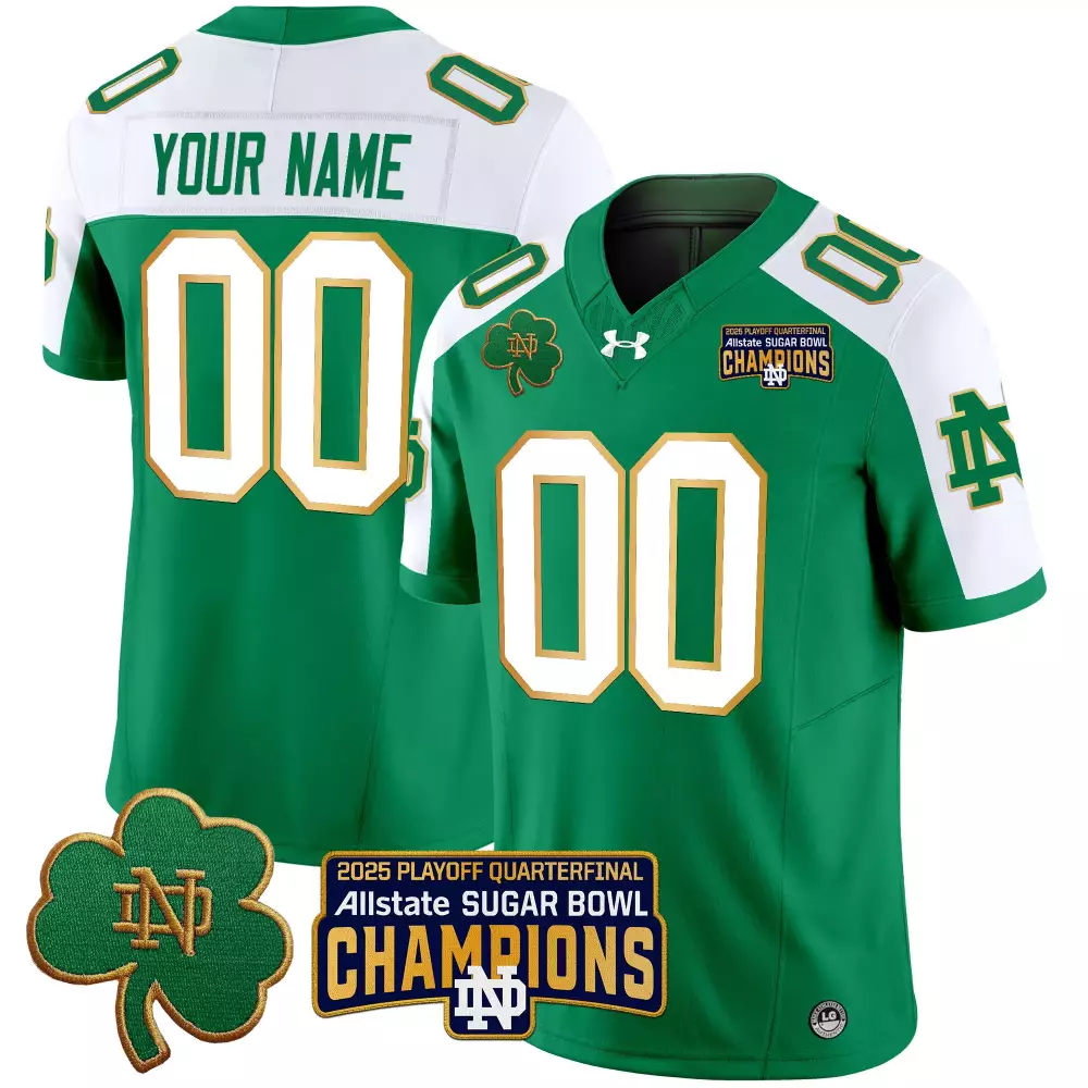 Notre Dame Fighting Irish 2025 All Stitched White Custom Jersey Men Name Patch