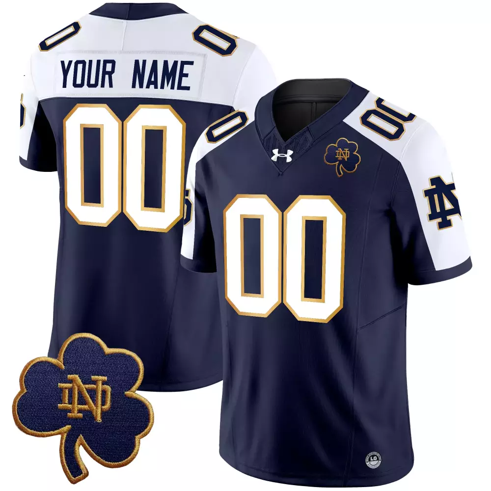 Notre Dame Fighting Irish 2025 All Stitched White Custom Jersey Men Name Patch