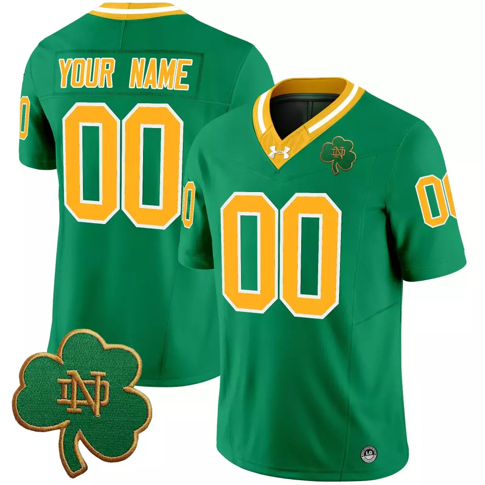 Notre Dame Fighting Irish 2025 Women'S Green Stitched Jersey With Name Patch